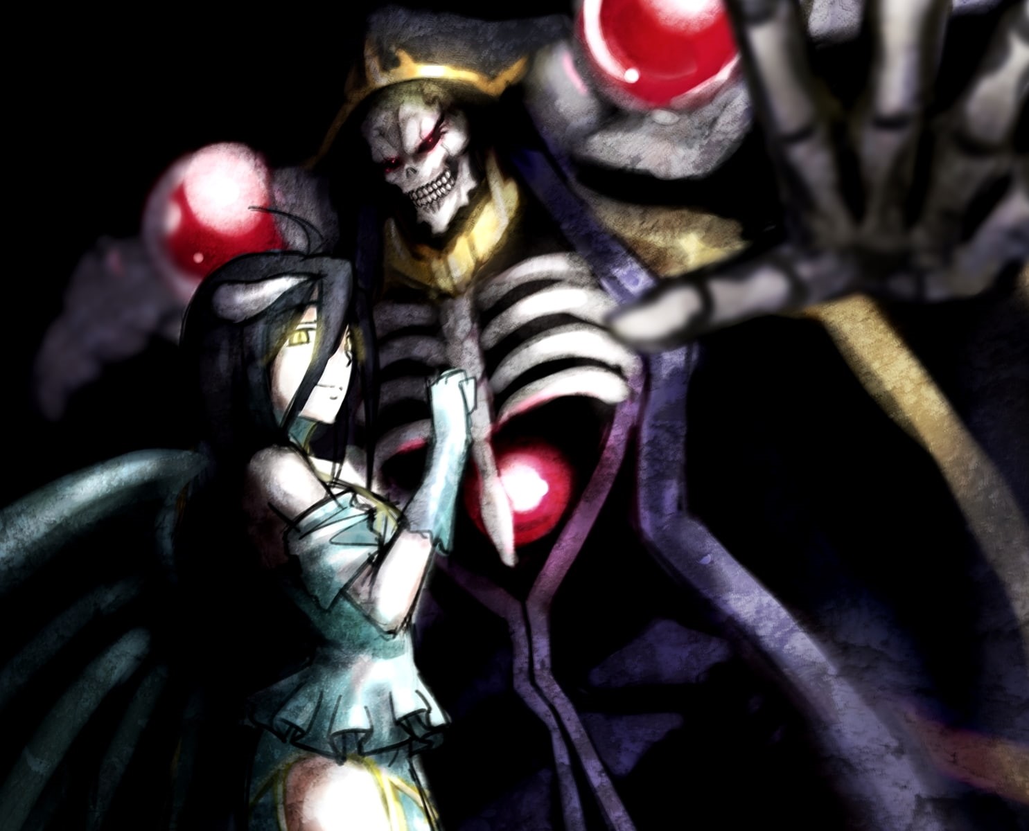 Albedo (OverLord), 720P, Ainz Ooal Gown, Overlord (anime), HD Wallpaper
