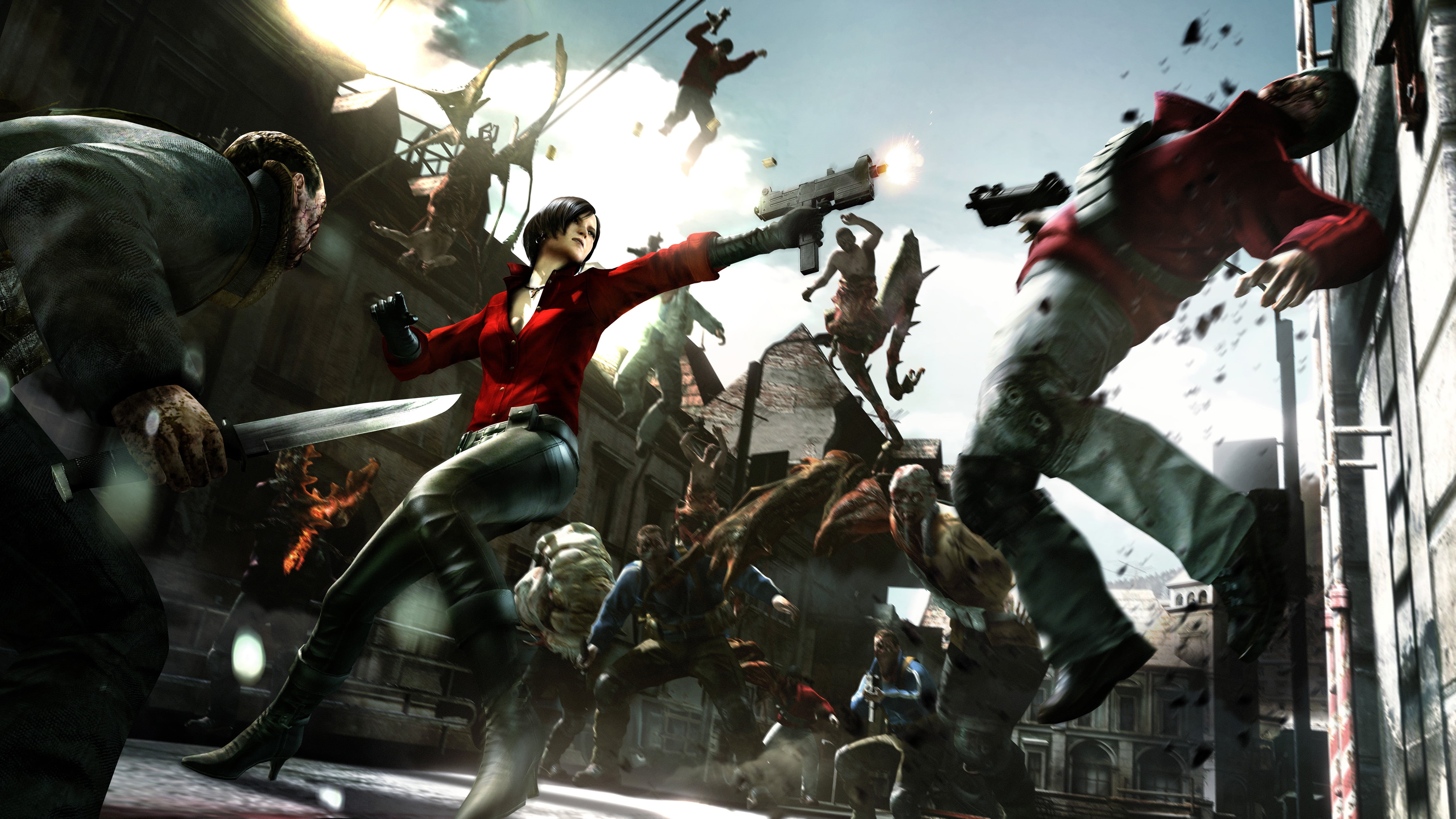 wallaper, parade, Capcom, event, fighting, Resident Evil 6, people, BIOHAZARD 6, conflict, weapons, outdoors, blurred motion, activity, editorial, monster, HD Wallpaper