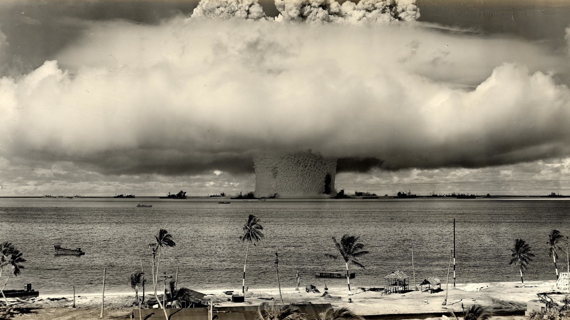 hd, atomic, art, bomb, nature, ocean, nuclear, oceans, atomic bomb, 1080P, HD Wallpaper