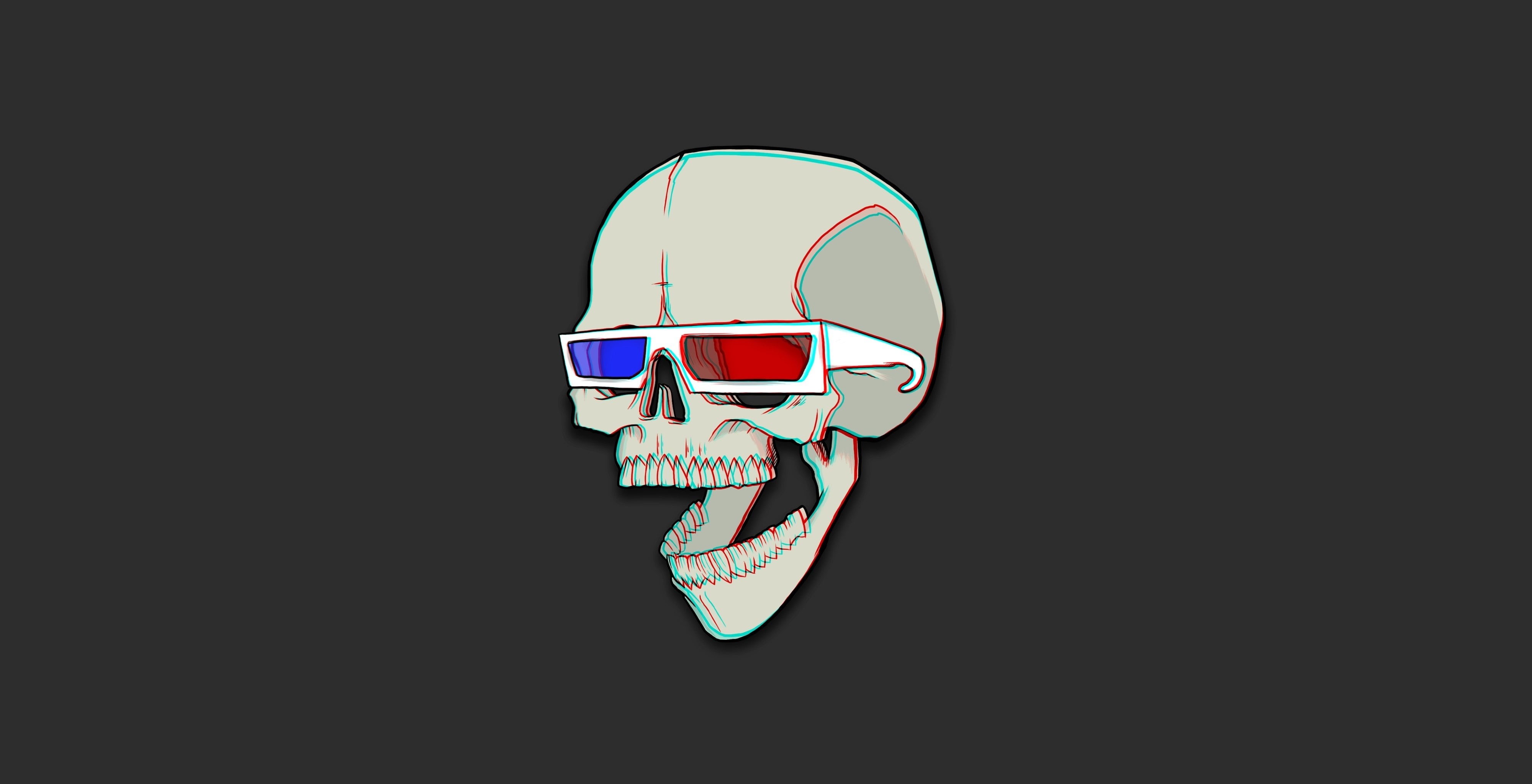 isolated, Skull, The, Blue, headwear, men, Art, indoors, human Face, protection, human body part, safety, Red, human Bone, backgrounds, standing, HD Wallpaper