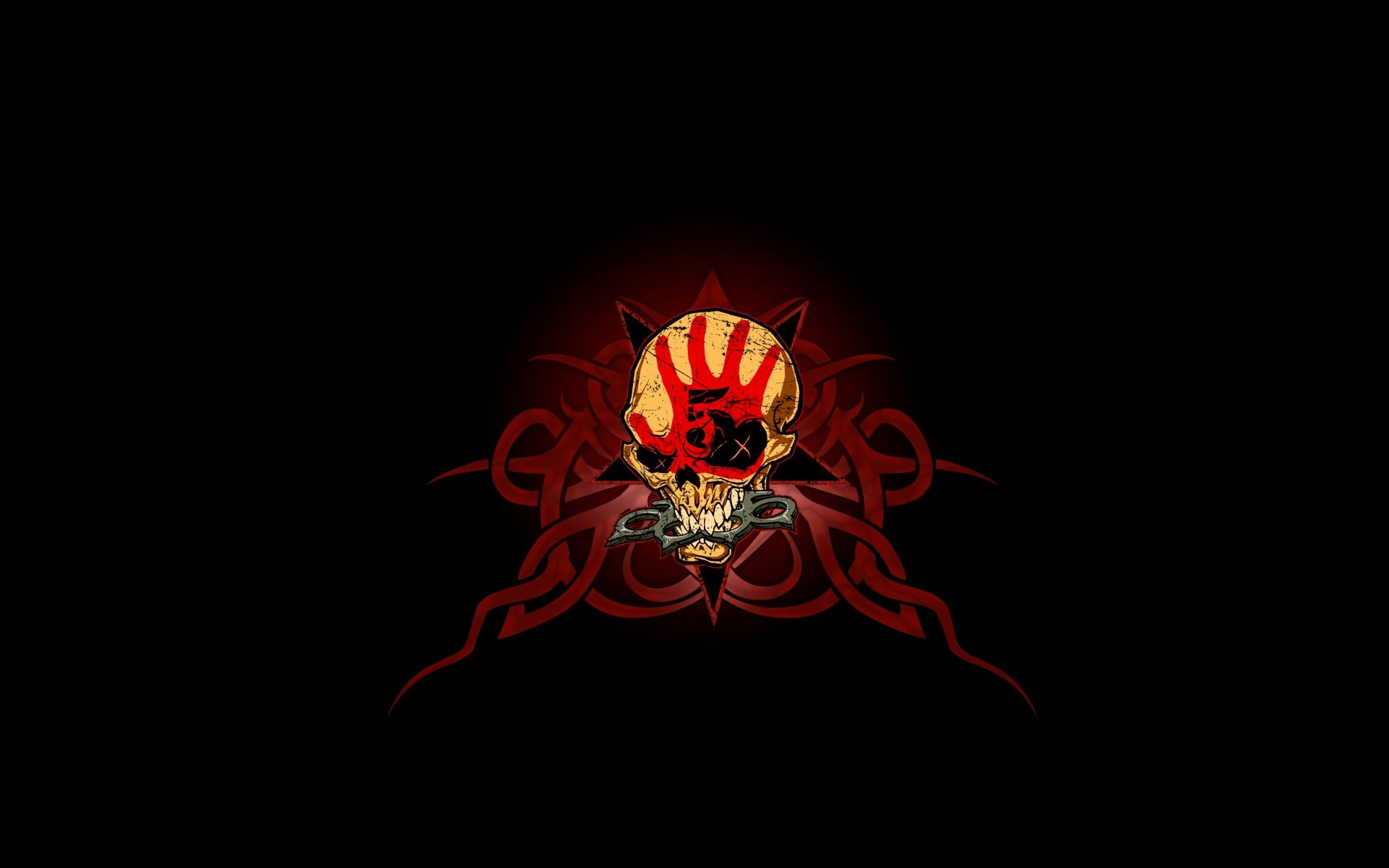 skull, sake, Five Finger Death Punch, knuckles, pattern, 1080P, HD Wallpaper