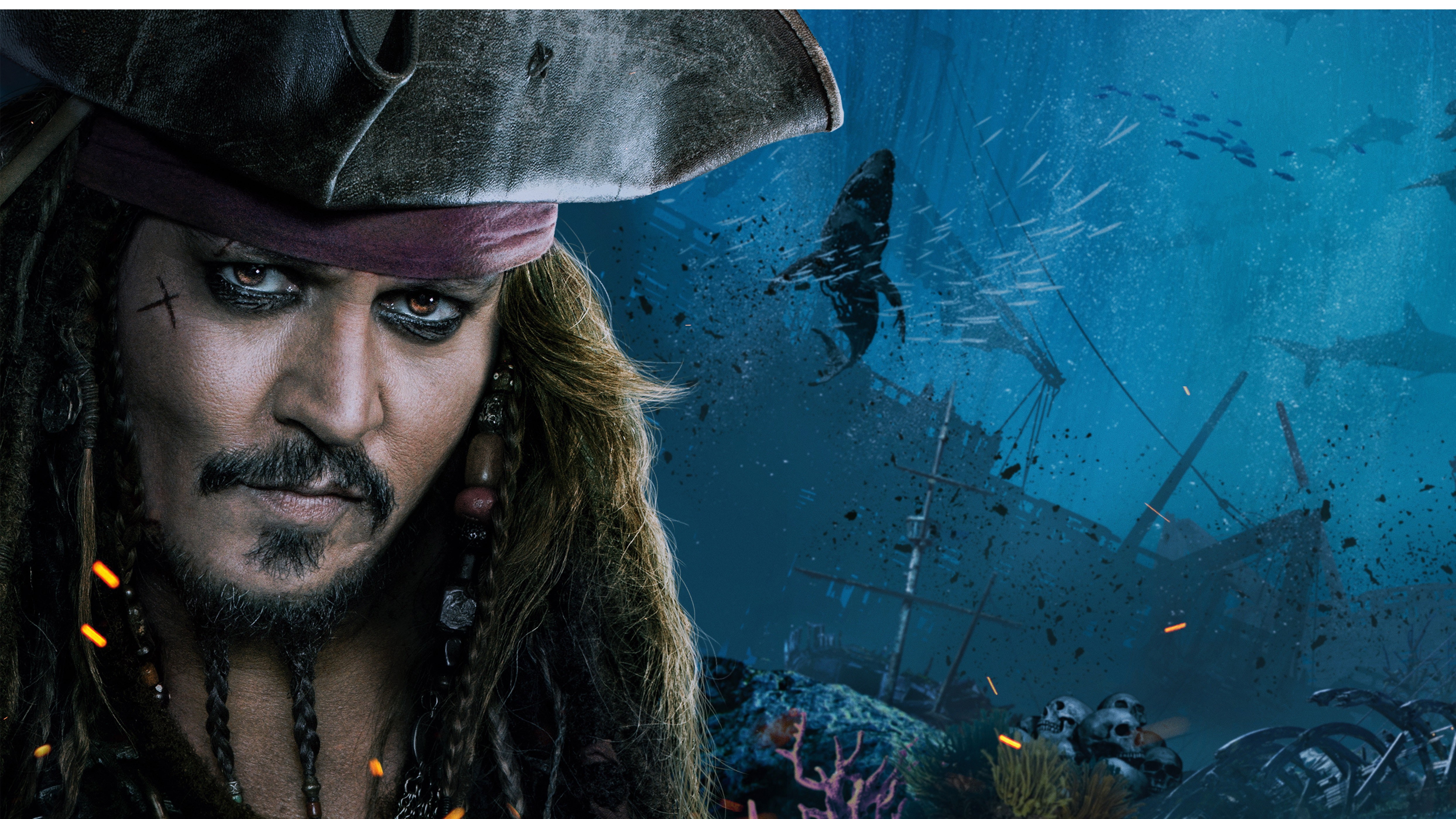 4K, kaizoku, sake, sea, Pirates of The Caribbean, Pirates of The Caribbean: Dead Men Tell No Tales, film, taichou, captain, Dead Men Tell No Tales, movie, HD Wallpaper
