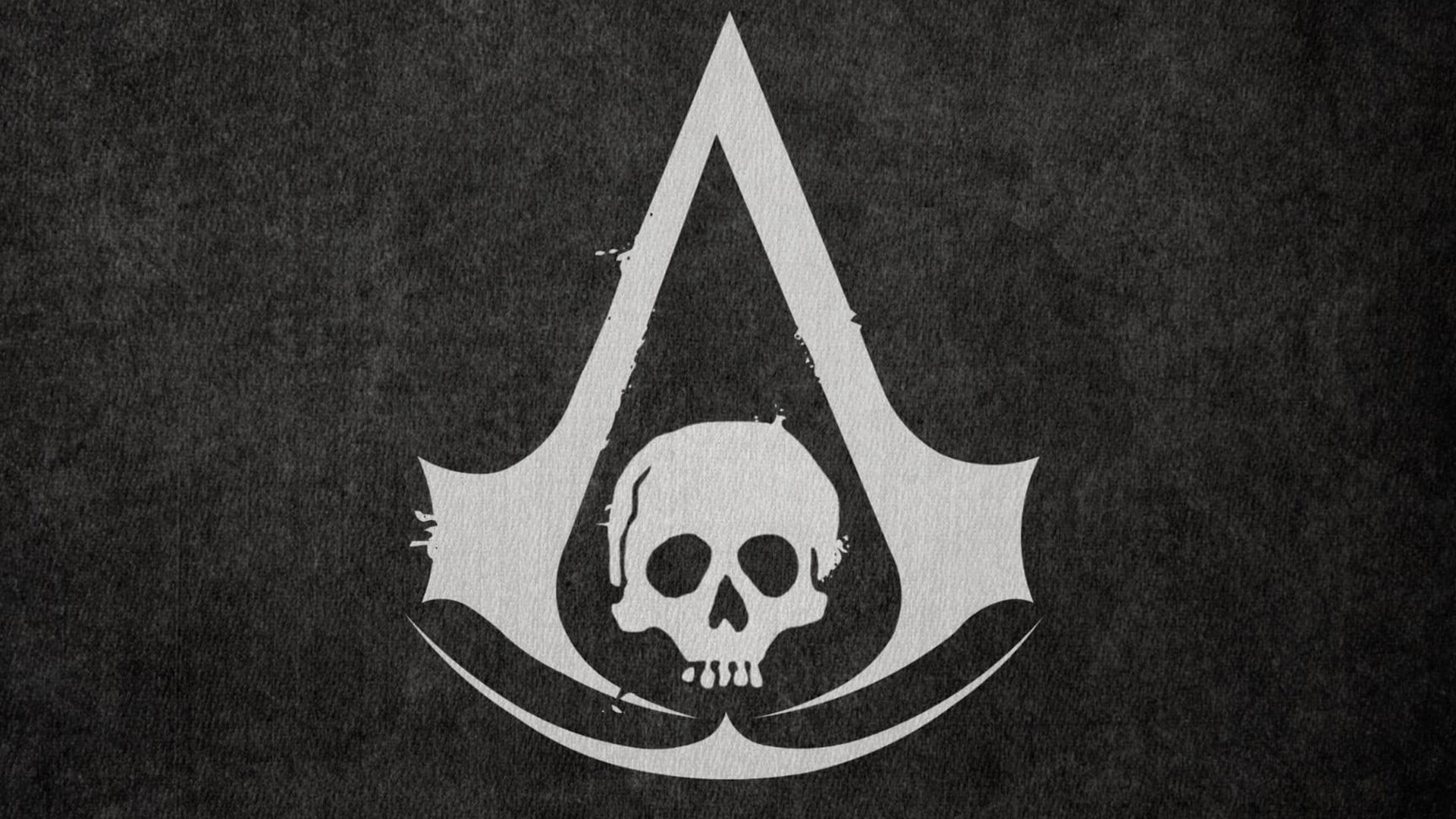 symbol, creed, 1080P, shape, halloween, black, Assassins Creed, representation, no people, warning sign, flag, directly above, human skeleton, s, communication, HD Wallpaper