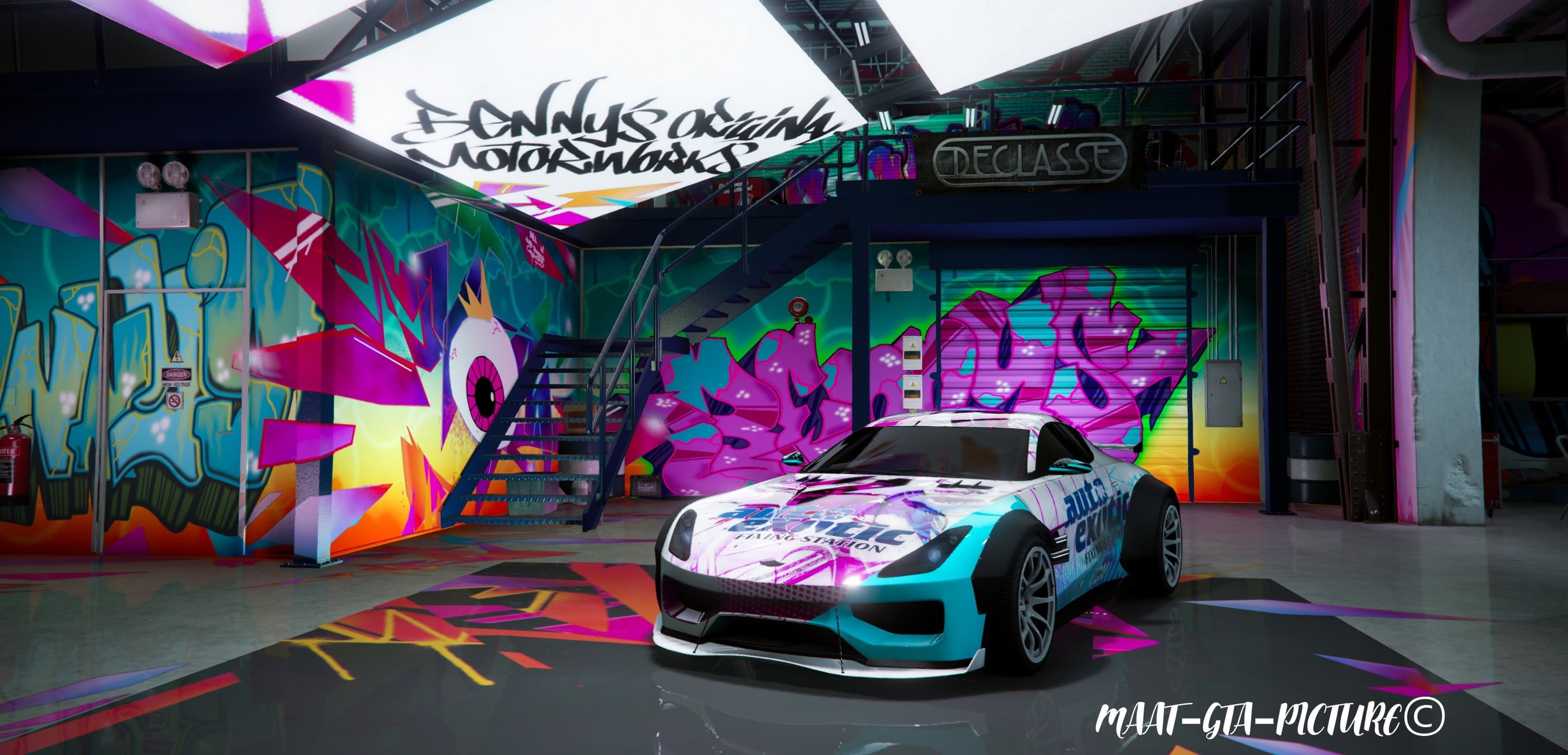 car, Rockstar Games, land vehicle, outdoors, script, western script, digital, text, graffiti, white, 2K, non-western script, Grand Theft Auto V, day, maatpicture, HD Wallpaper