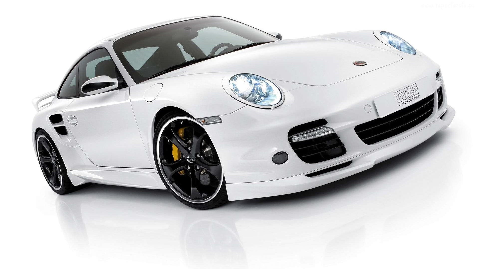silver colored, white, motorsport, benz, Porsche, mode of transportation, sport, motor vehicle, reflection, sports car, white cars, land vehicle, white background, HD Wallpaper