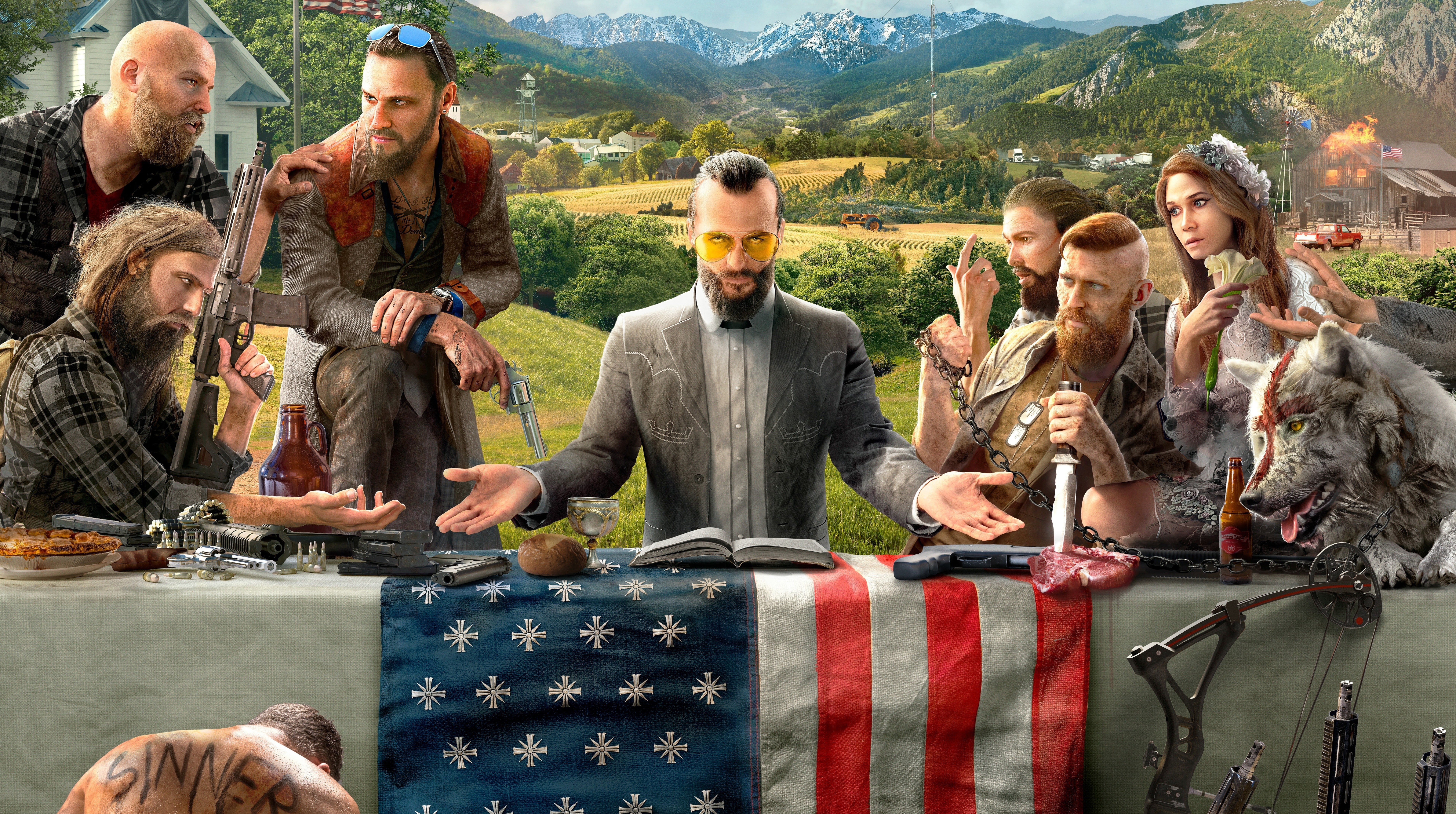 8K, Far Cry, women, farcry5, mountain, people, food and drink, 2018, travel, young men, adult, Game, day, crowd, group, Games, outdoors, group of people, HD Wallpaper