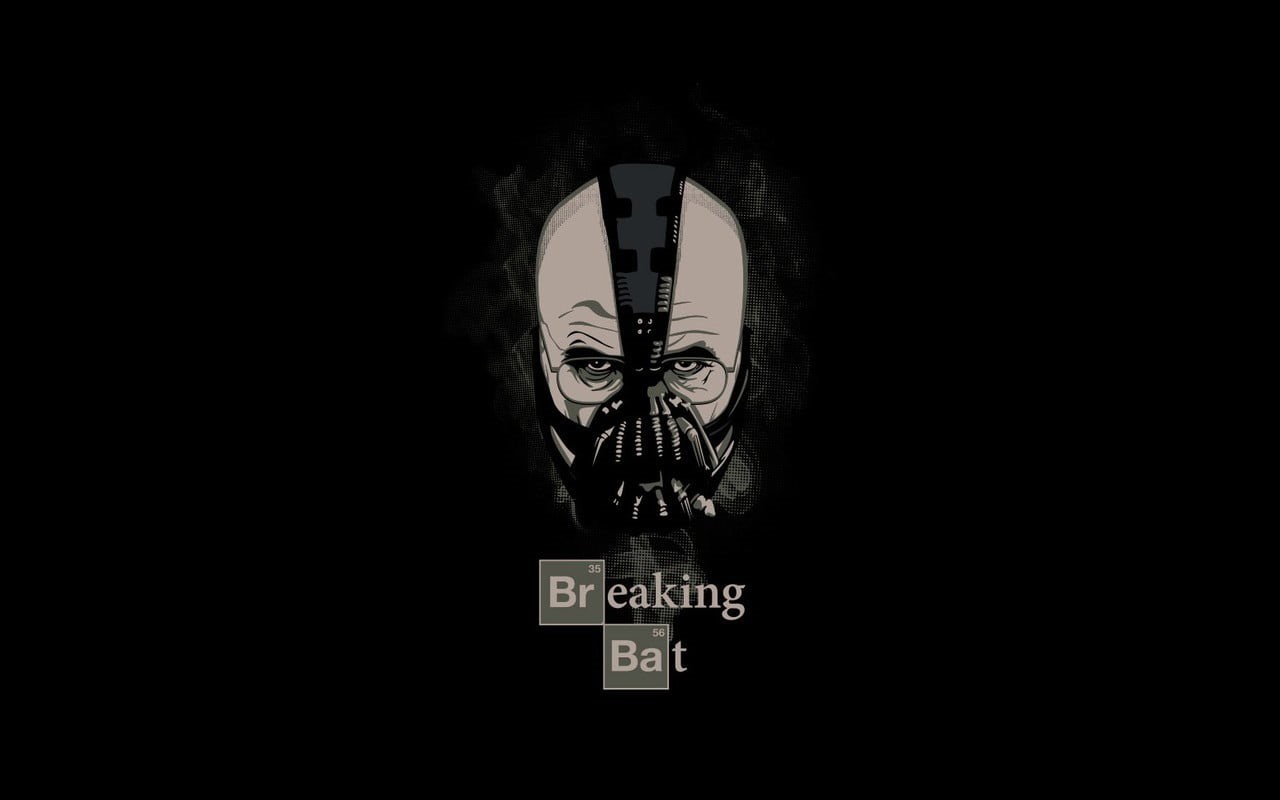 sign, Bane, bat, clock, human representation, indoors, close-up, digital, black background, 720P, built structure, creativity, dark, Breaking Bad, HD Wallpaper