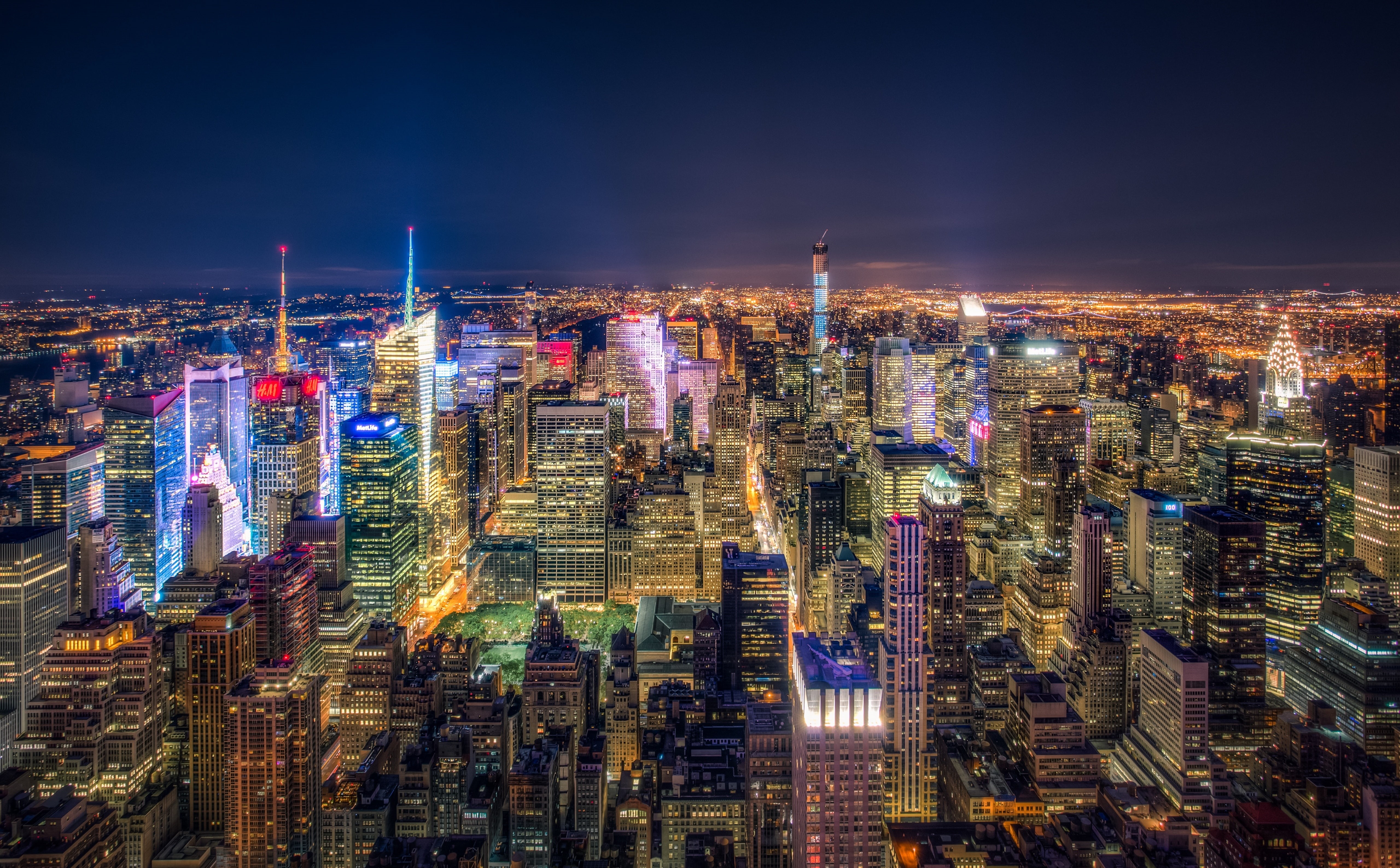 cityscape, Light, newyorkcity, building exterior, 5dmark3, illuminated, aerial, Night, landscape, City, Dark, Lights, city life, urban skyline, highrise, HD Wallpaper