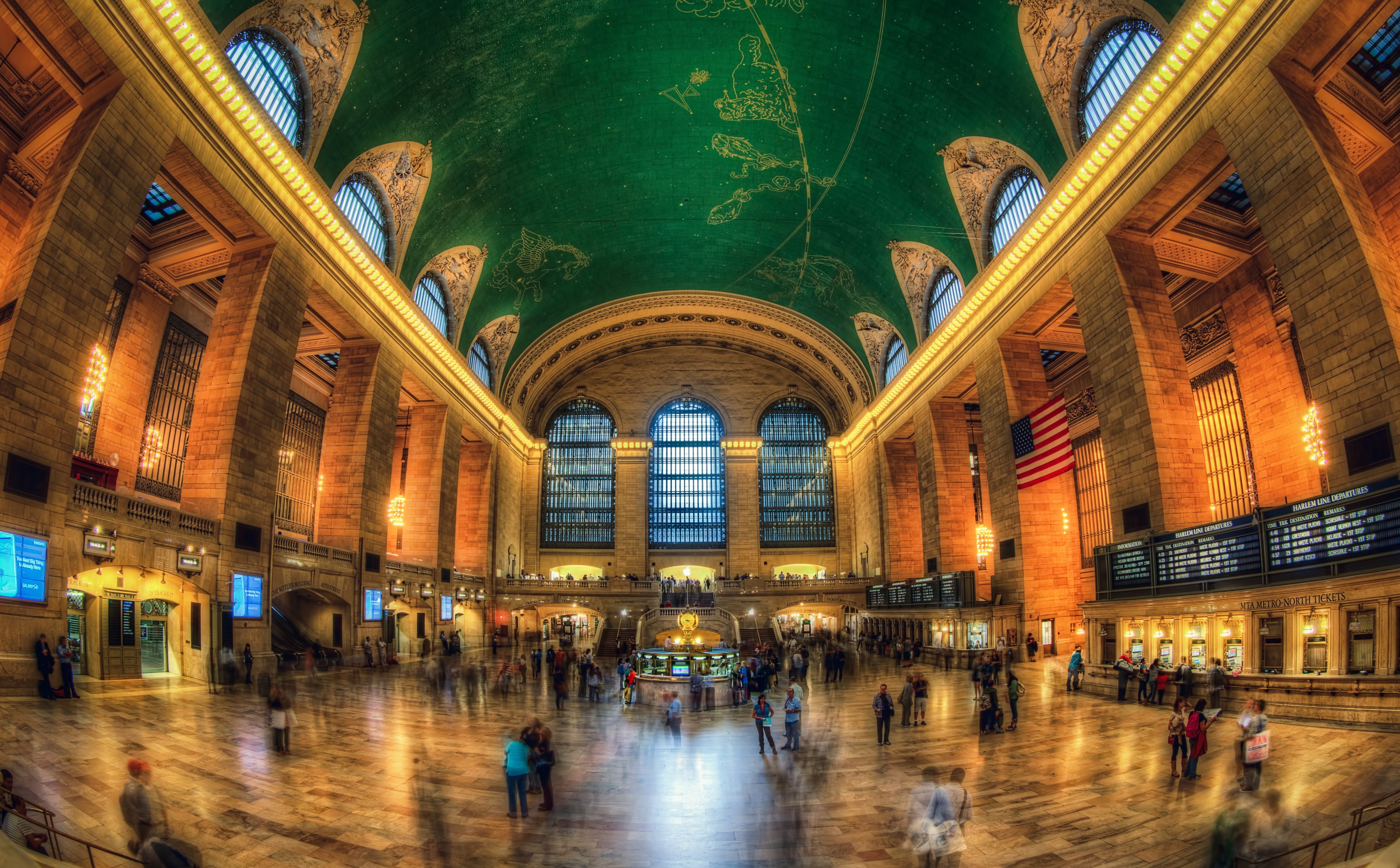 architecture, women, real people, unitedstates, Mark, grandcentralterminal, commuter, building exterior, ceiling, blurred motion, grandcentral, Interior, HD Wallpaper