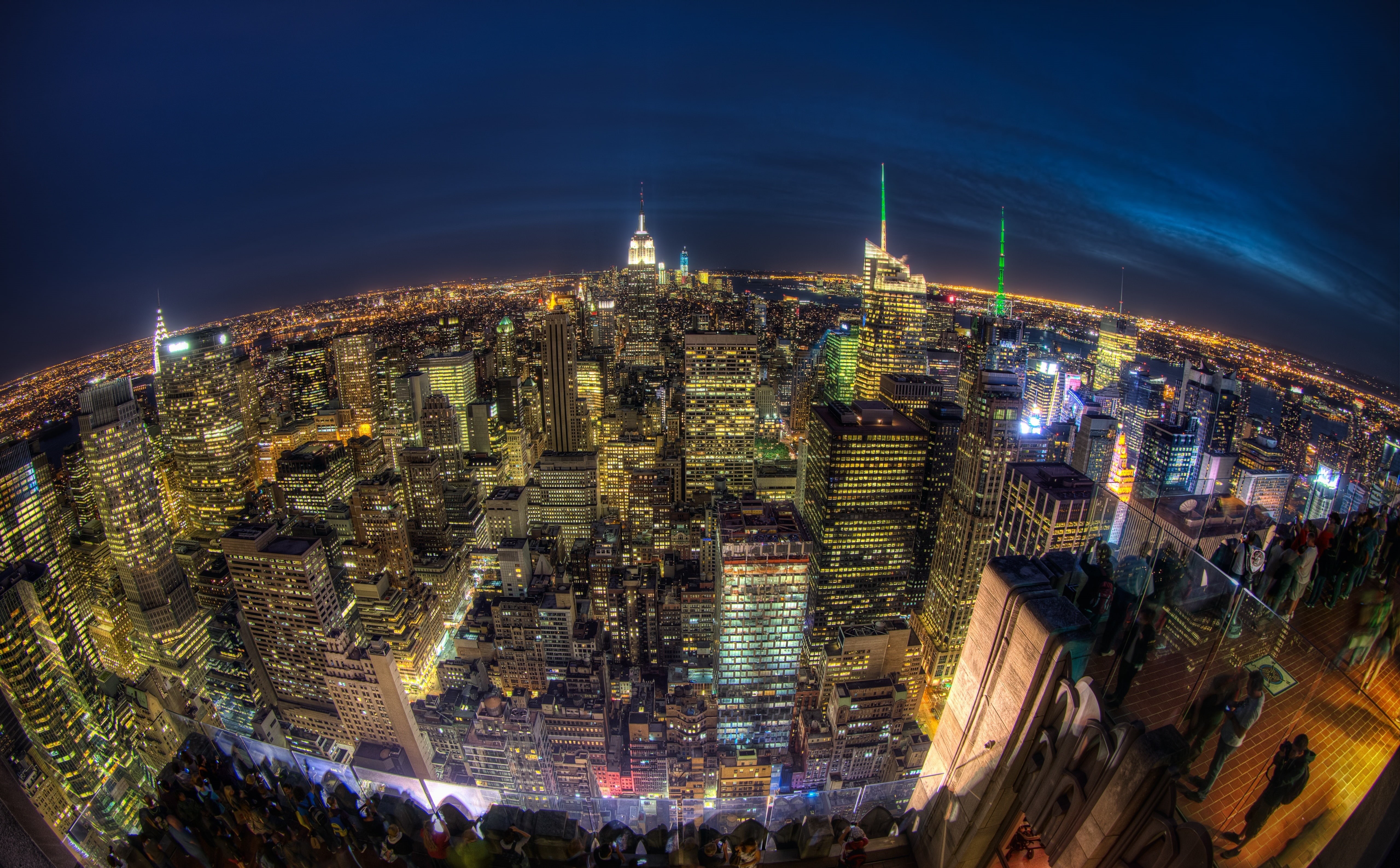  building exterior, Manhattan, City, rooftop, city life, high angle view, sky, crowded, office building exterior, Hour, Night, canon, highrise, HD Wallpaper