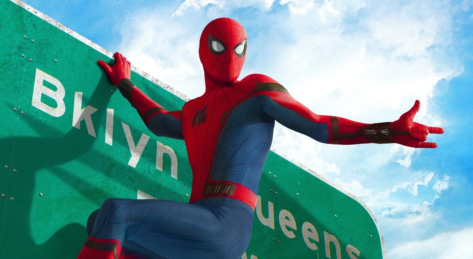 outdoors, one person, 2017, homecoming, red, spider, cloud - sky, western script, nature, clothing, number, Spider-Man, sport, text, architecture, Movies, HD Wallpaper