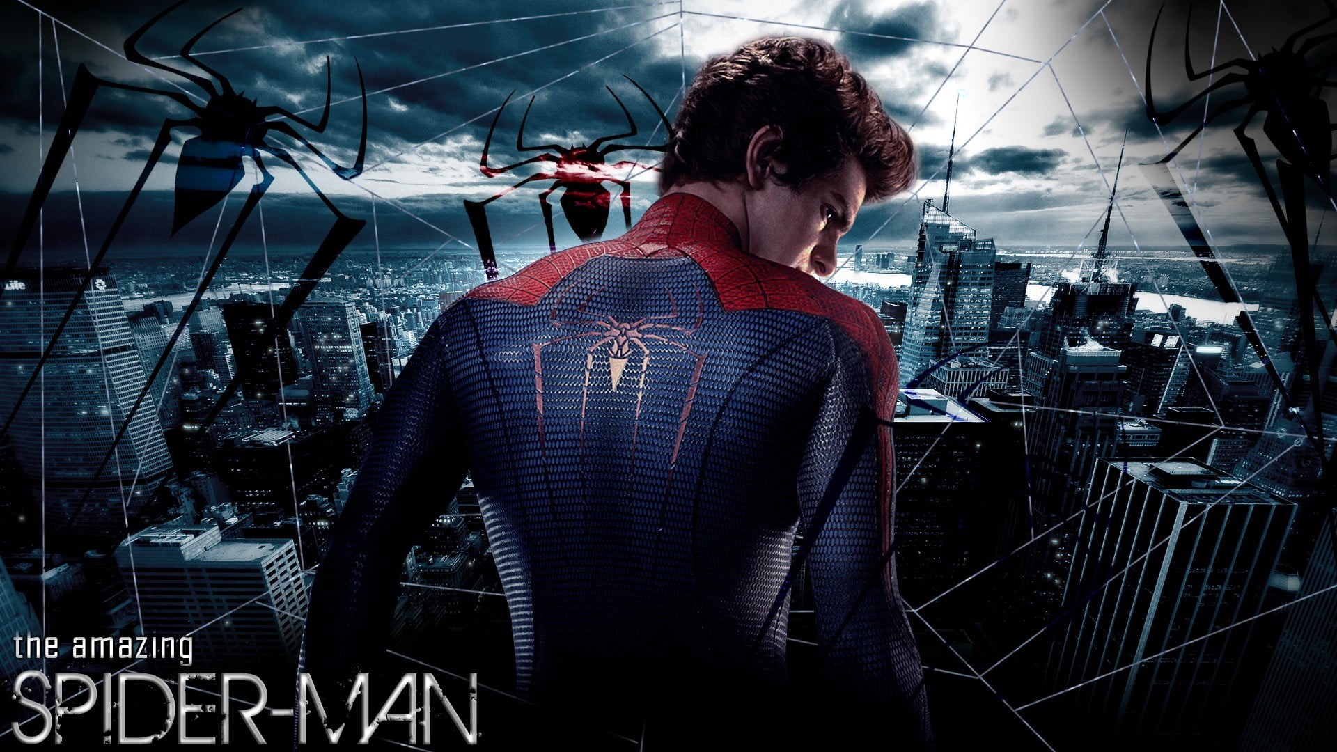 cloud - sky, three quarter length, sky, built structure, spider, nature, waist up, day, casual clothing, The Amazing Spider-Man, cable, digital composite, HD Wallpaper