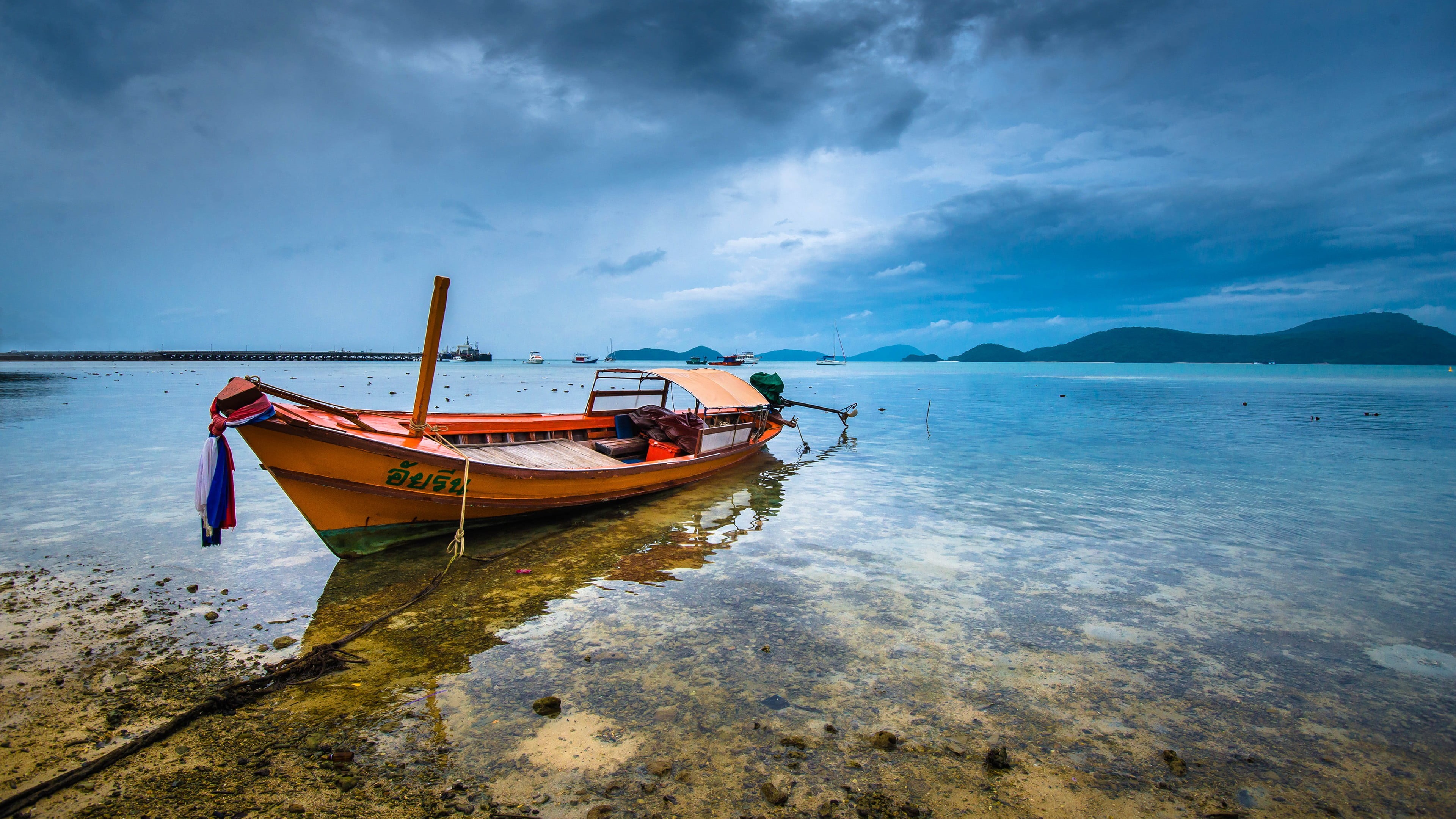 no people, landscape, beach, sailing, outdoors, reflection, mode of transportation, day, fishing boat, scenics - nature, nautical vessel, land, sea, beauty in nature, HD Wallpaper