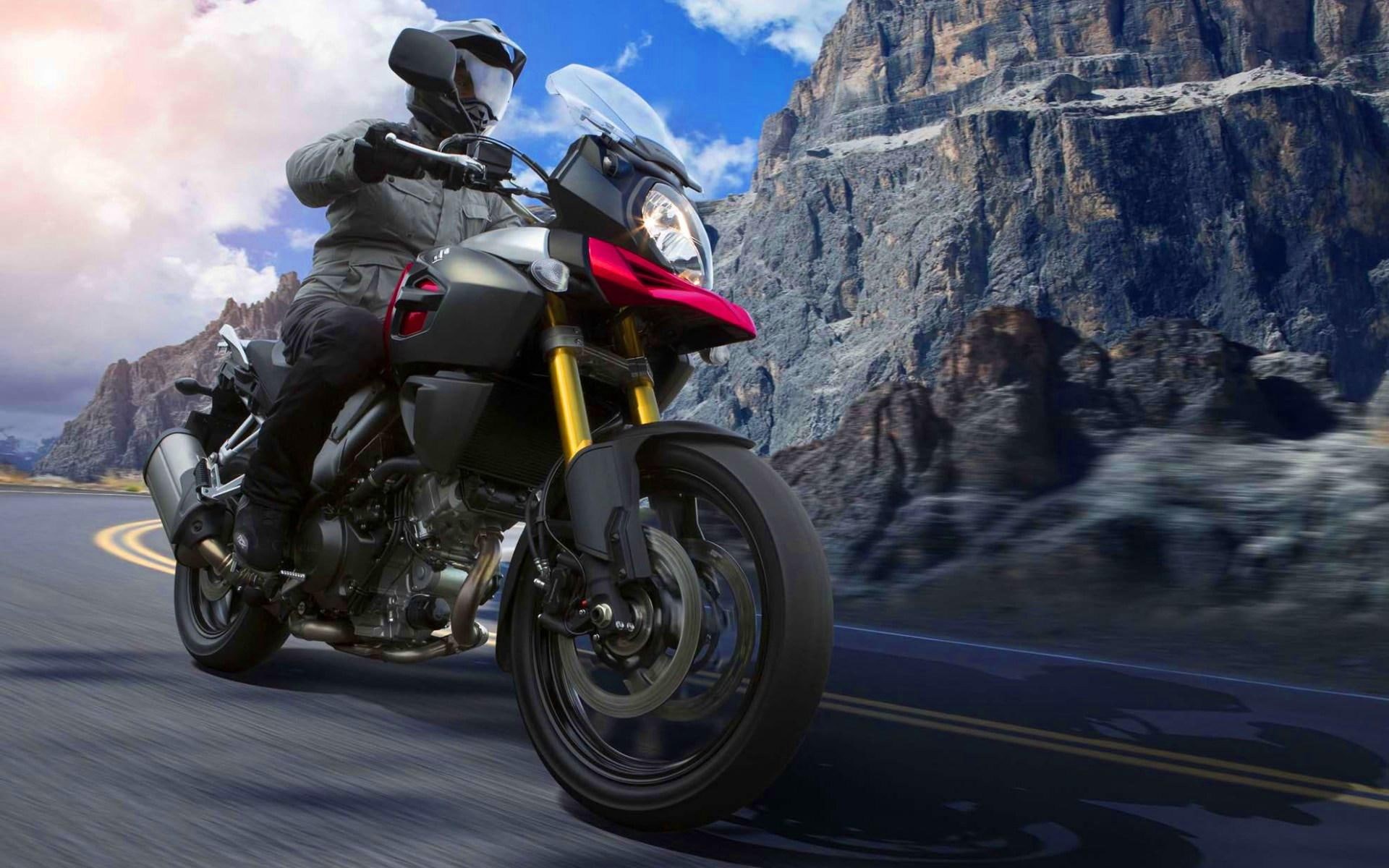 2014, motorcycles, 1080P, strom, suzuki, v, HD Wallpaper
