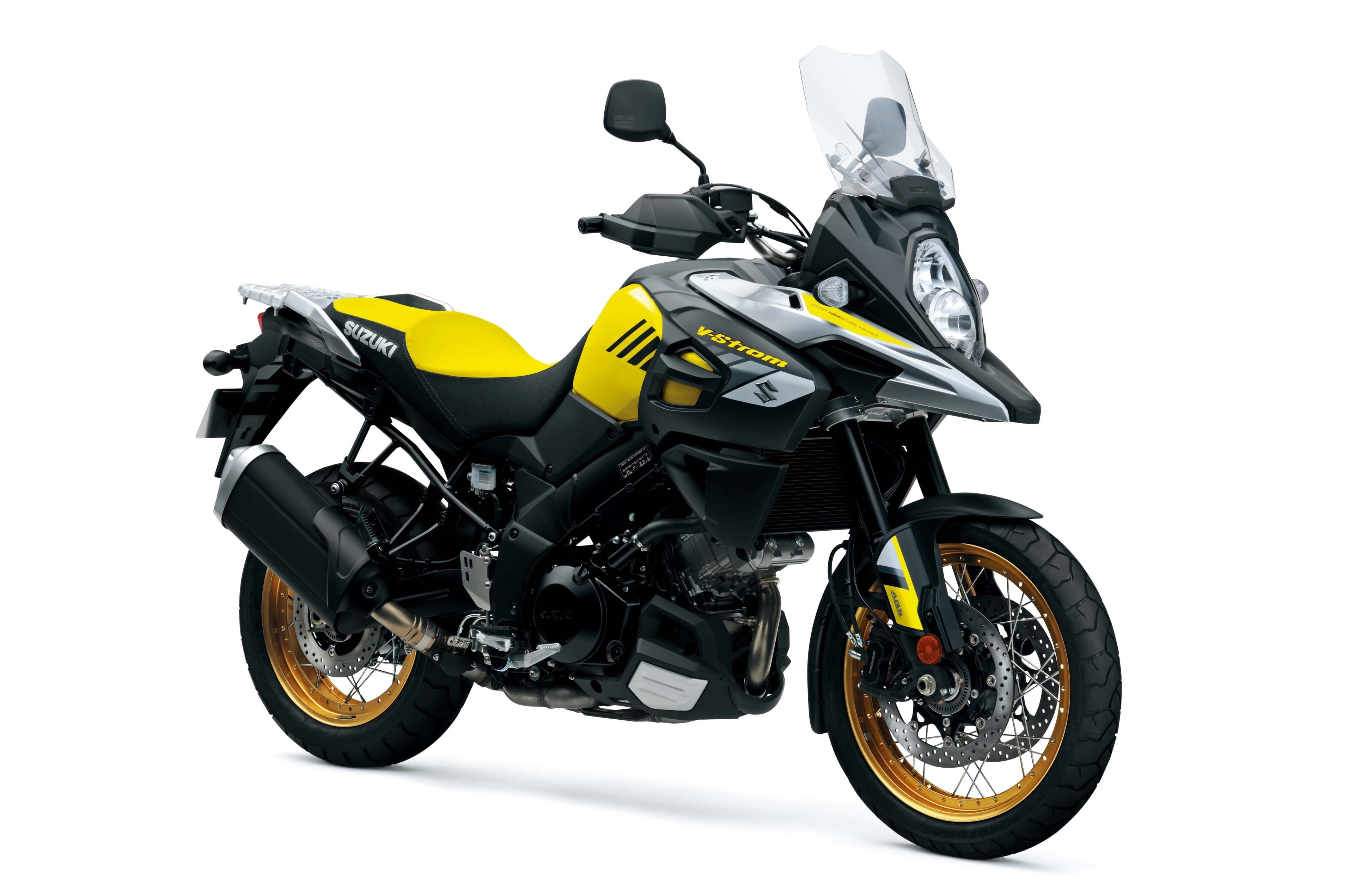 riding, 4K, motorsport, white background, indoors, transportation, motorcycle, suzuki v strom 1000 4k  download for pc, studio shot, mode of transportation, HD Wallpaper
