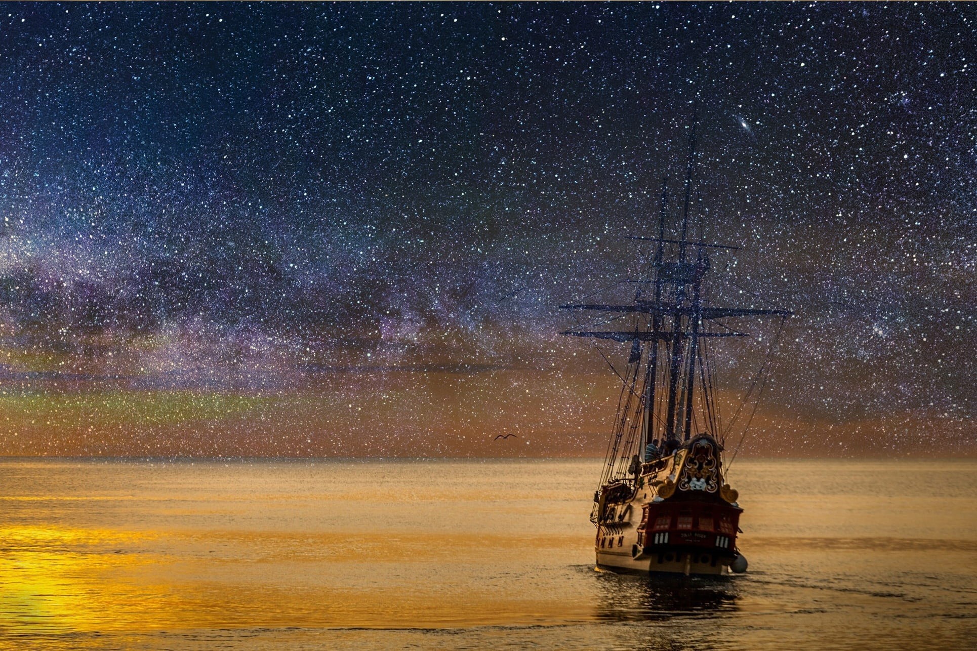 mode of transportation, port, boat, freight, nautical vessel, nature, tourism, river, reflection, space and astronomy, industrial, imagination, travel, HD Wallpaper