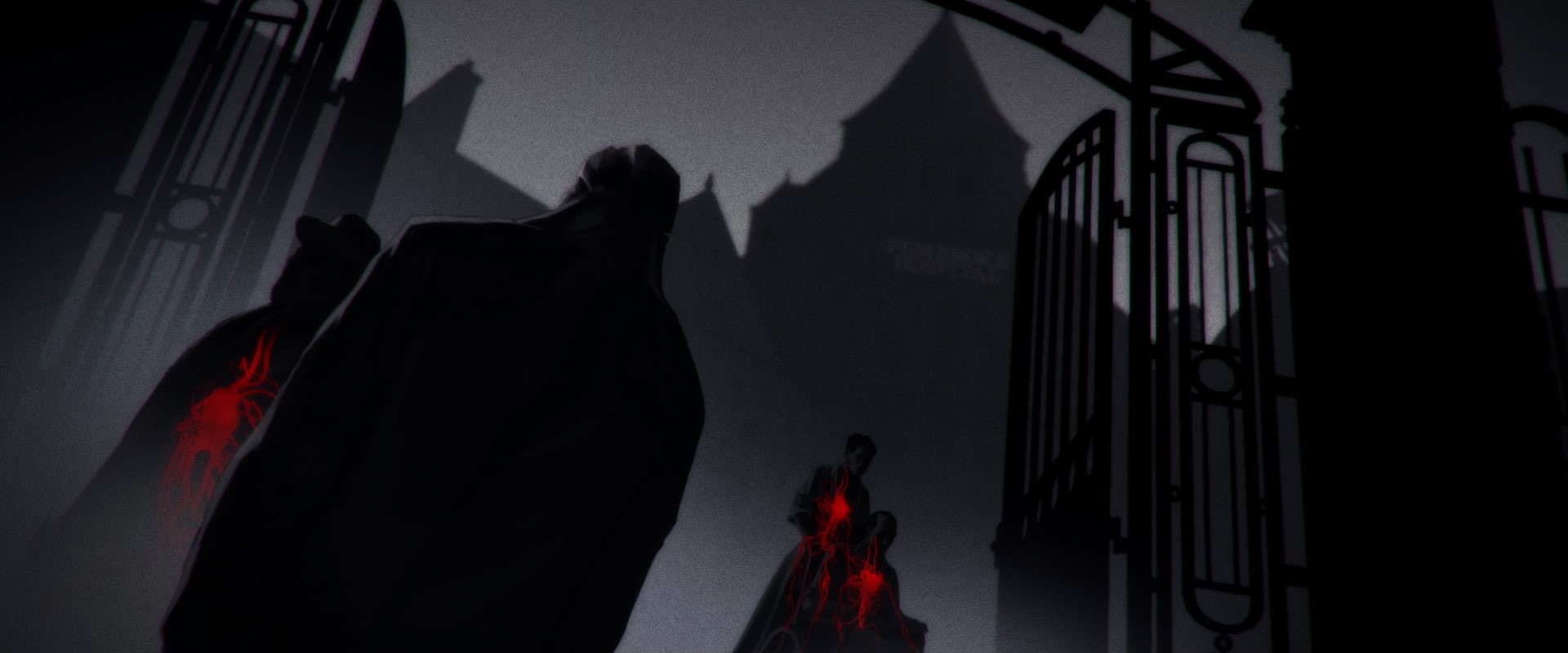 indoors, silhouette, people, 19th century, gray, nature, 1080P, red, day, architecture, warning sign, Vampyr, blood, sign, unrecognizable person, full length, HD Wallpaper