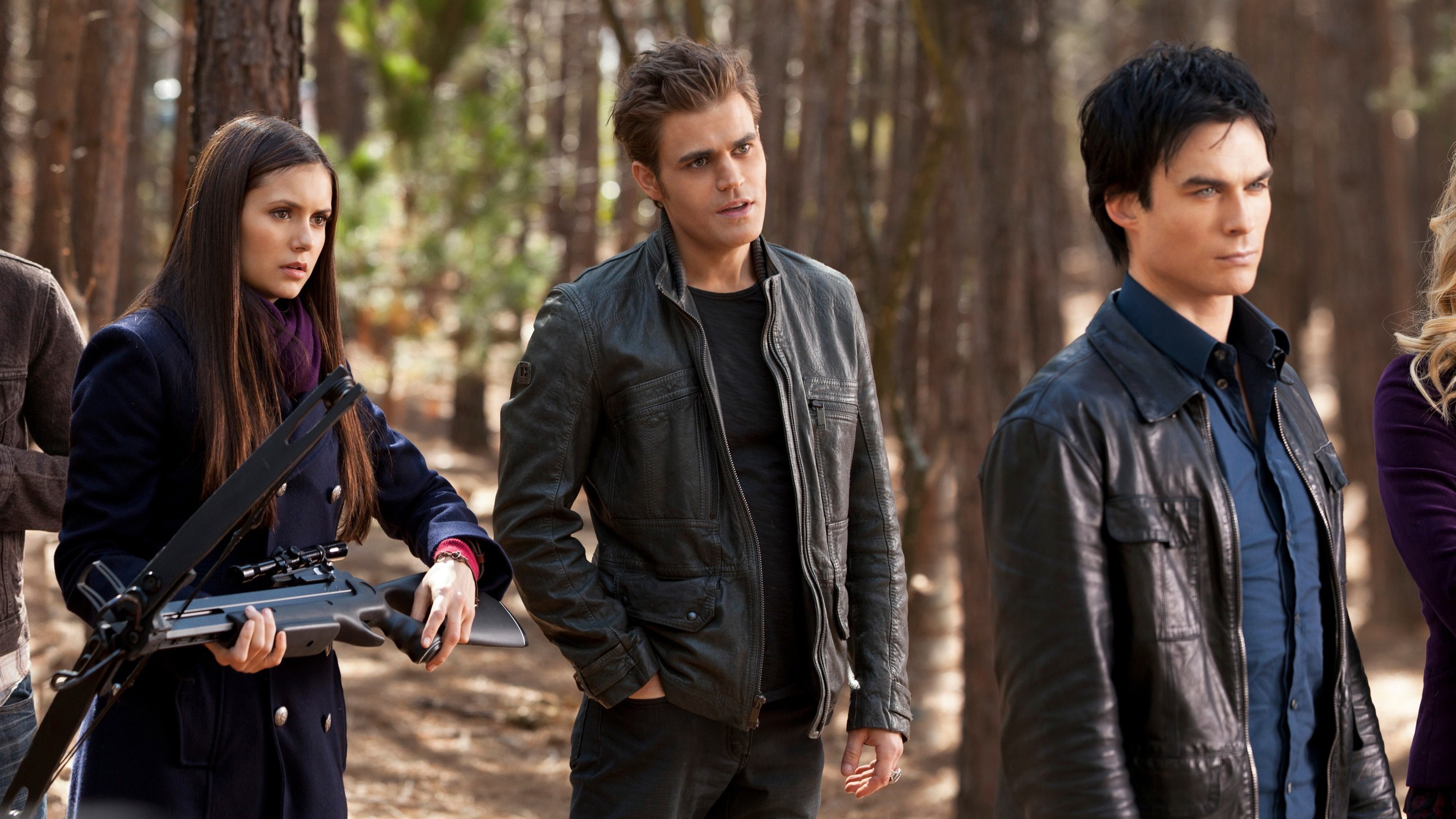 black, leather, jacket, Diaries, HD, men, Vampire, Ultra, s, 4K, HD Wallpaper