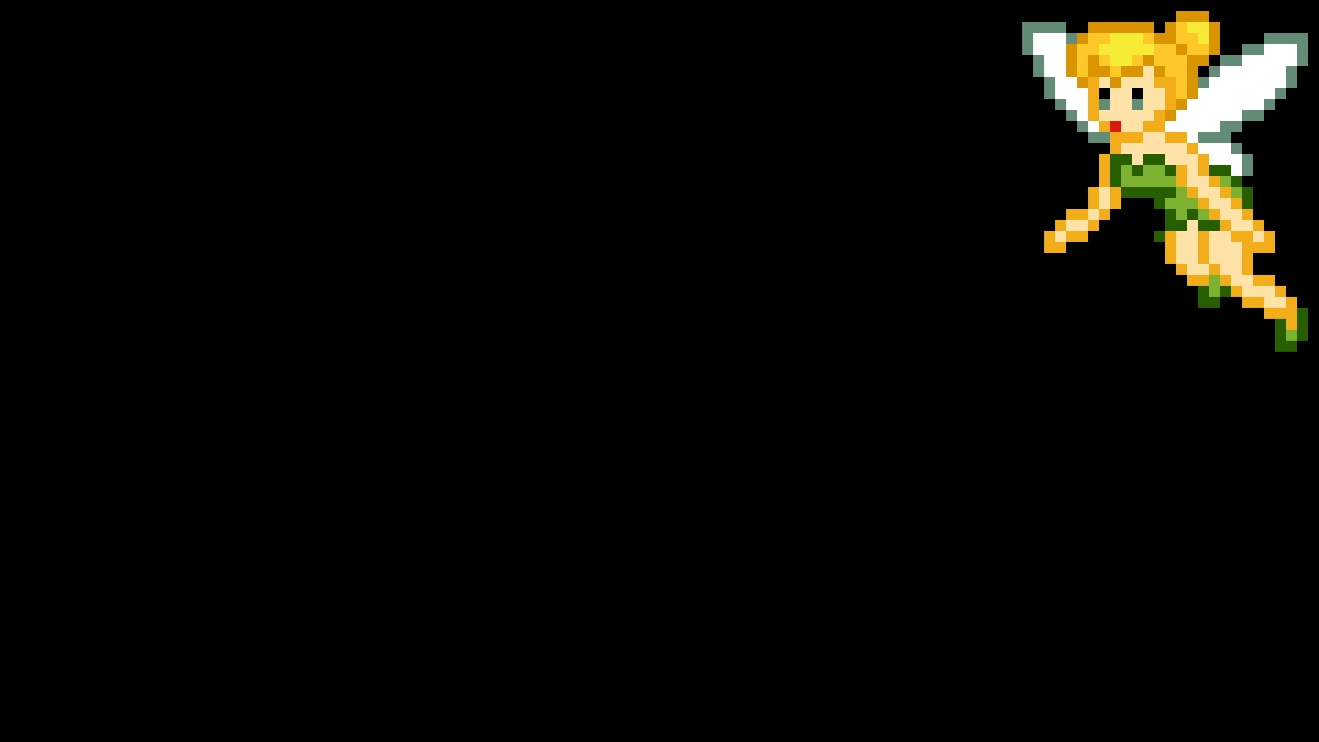 building, dark, minimalism, Tinkerbell, abstract, building exterior, no people, nature, night, 1080P, built structure, black background, pixel art, silhouette, HD Wallpaper