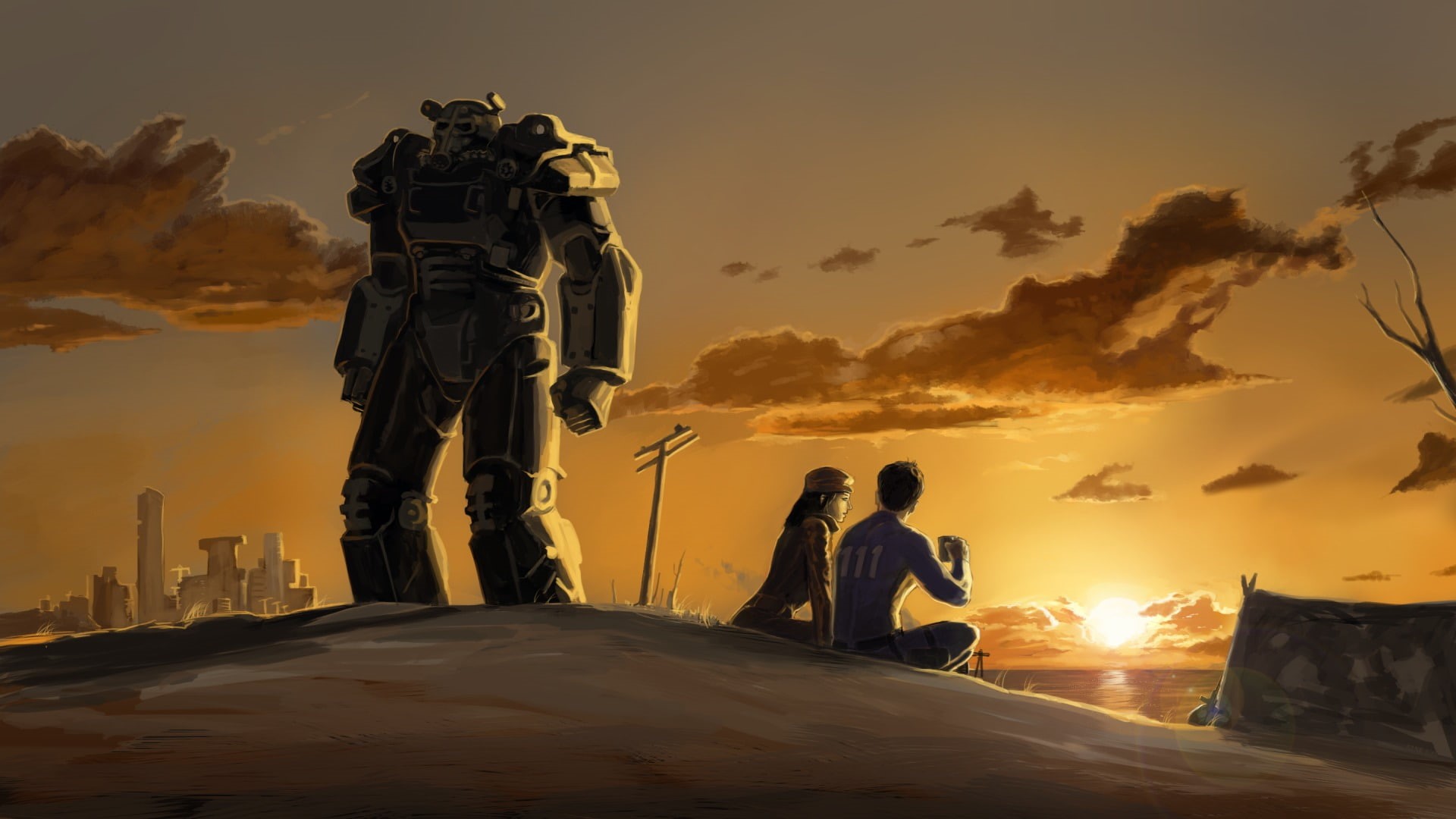 1080P, Piper Wright, Fallout, Sole Survivor (Fallout 4), Fallout 4, Power Armor (Fallout), HD Wallpaper