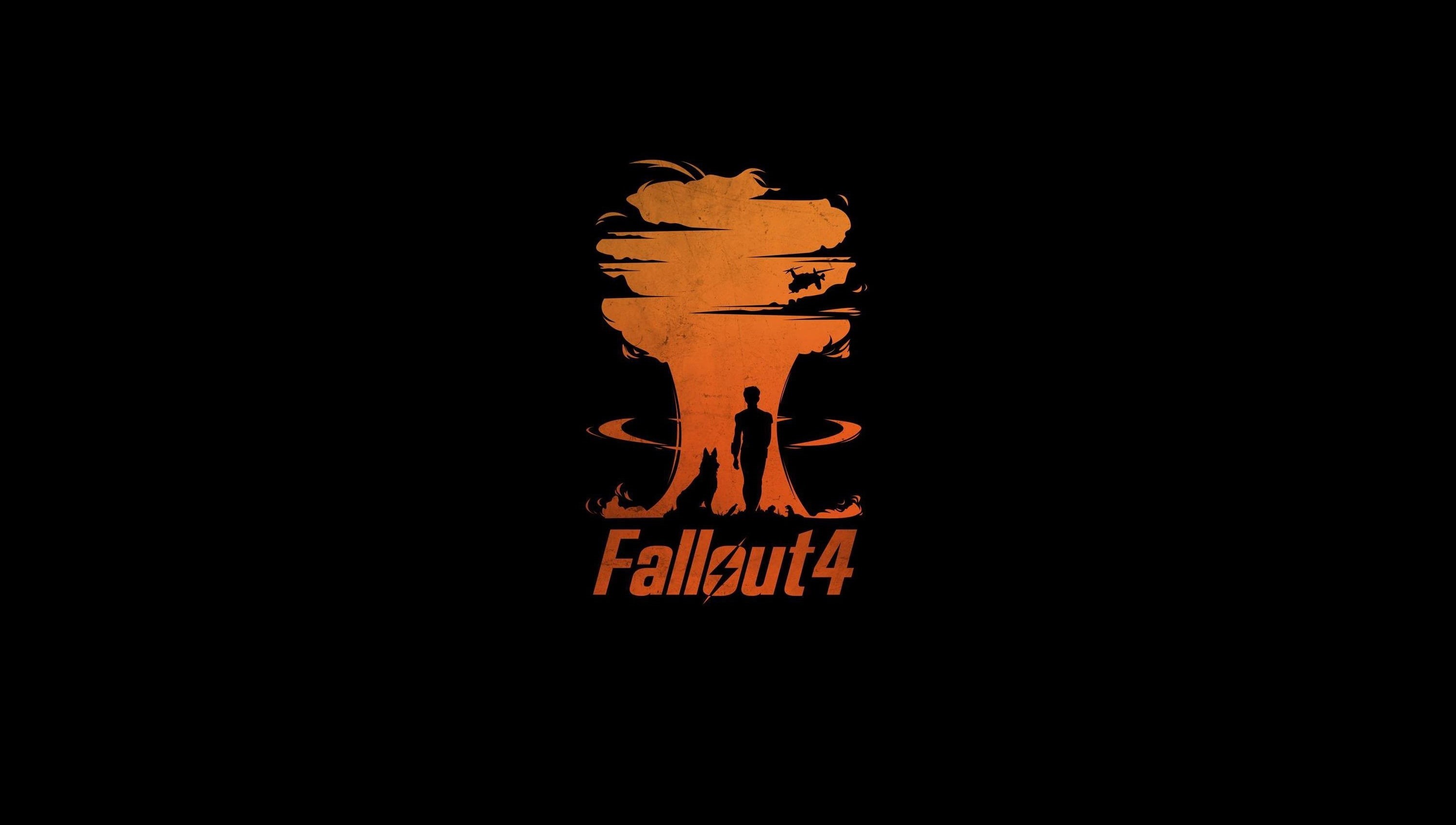Minimalism, The explosion, Bethesda Game Studios, Fallout, Bethesda, 2K, Fallout 4, Figures, Bethesda Softworks, Background, The game, HD Wallpaper