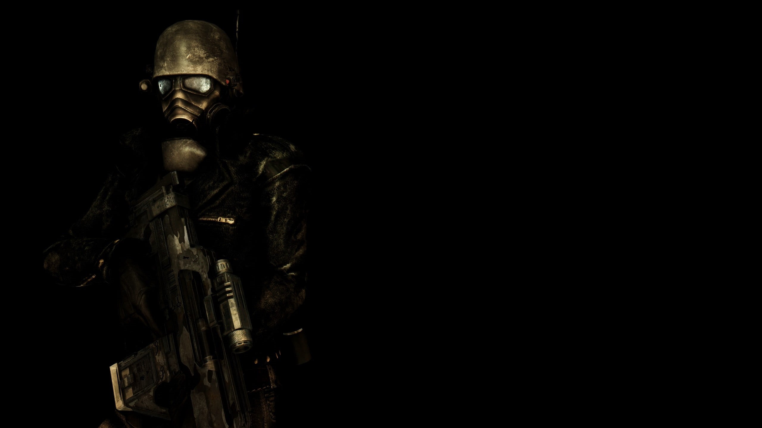 Fallout: New Vegas, male likeness, craft, the past, video games, apocalyptic, memorial, indoors, Fallout, statue, art and craft, spirituality, copy space, HD Wallpaper