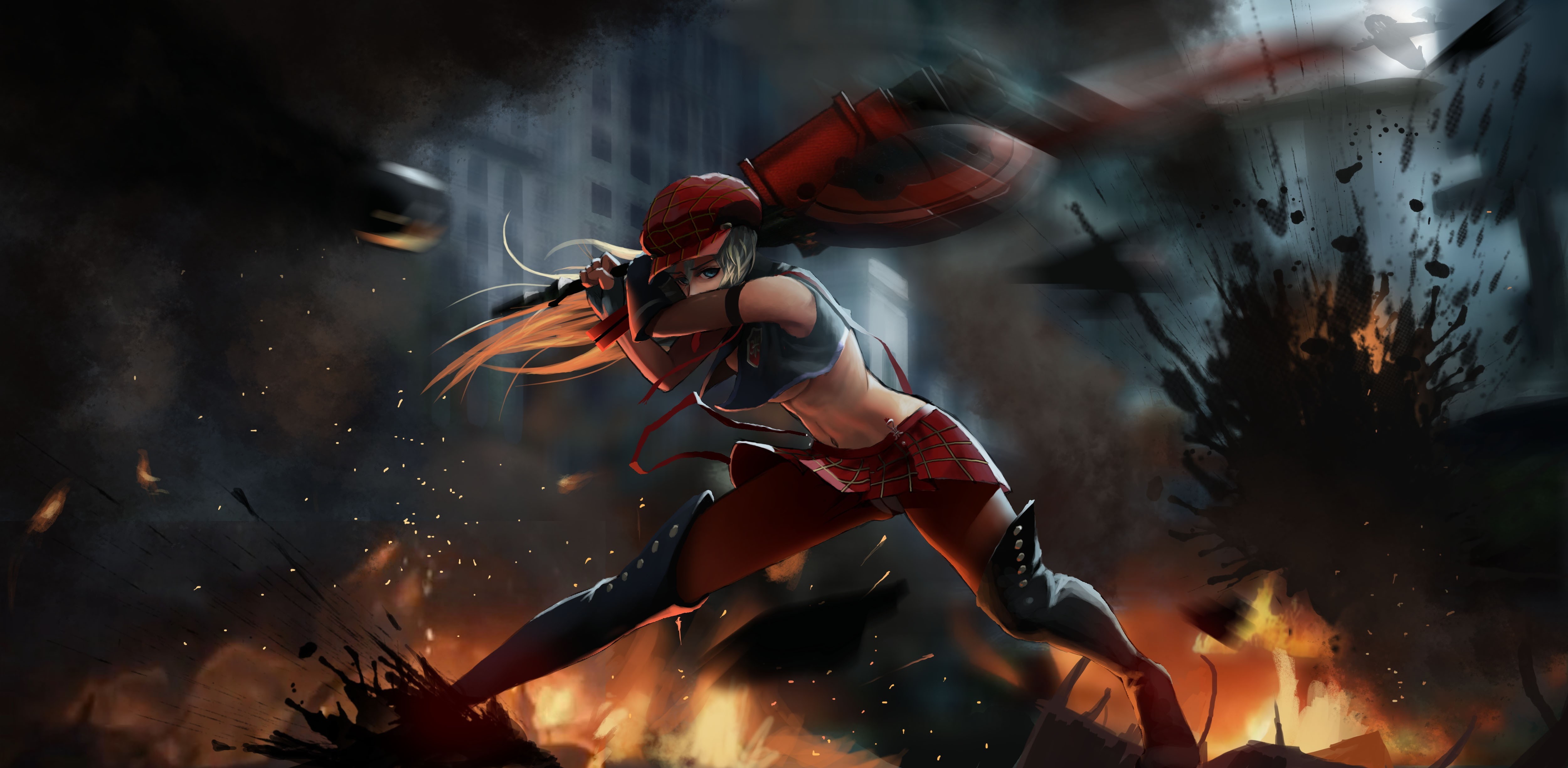 Fujiki Kouta, 4K, God Eater, ruin, Alisa Ilinichina Amiella, sword, HD Wallpaper