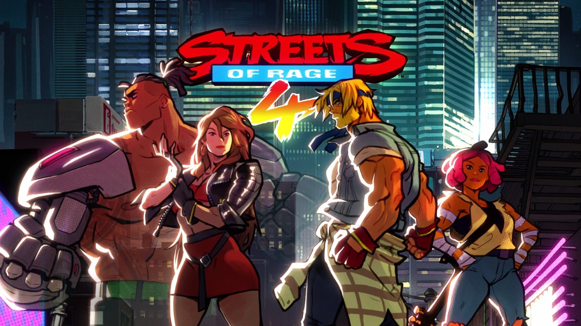 Streets of Rage, Floyd Iraia, Axel Stone, digital art, video games, artwork, 1080P, Cherry Hunter, video game art, BARE KNUCKLE, Streets of Rage 4, Blaze, HD Wallpaper