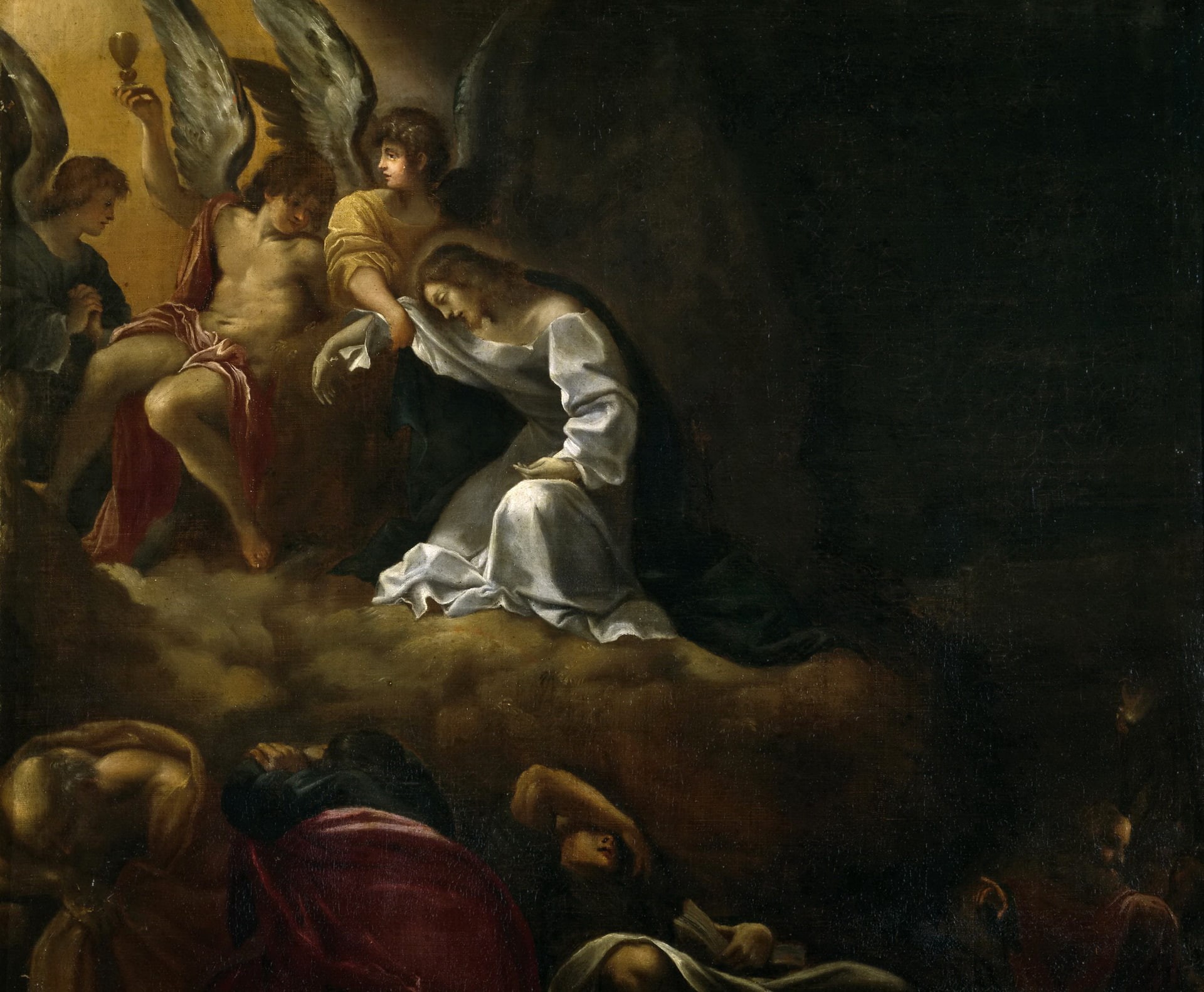 mythology, Lodovico Carracci, picture, religion, Agony in the garden, 1080P, HD Wallpaper