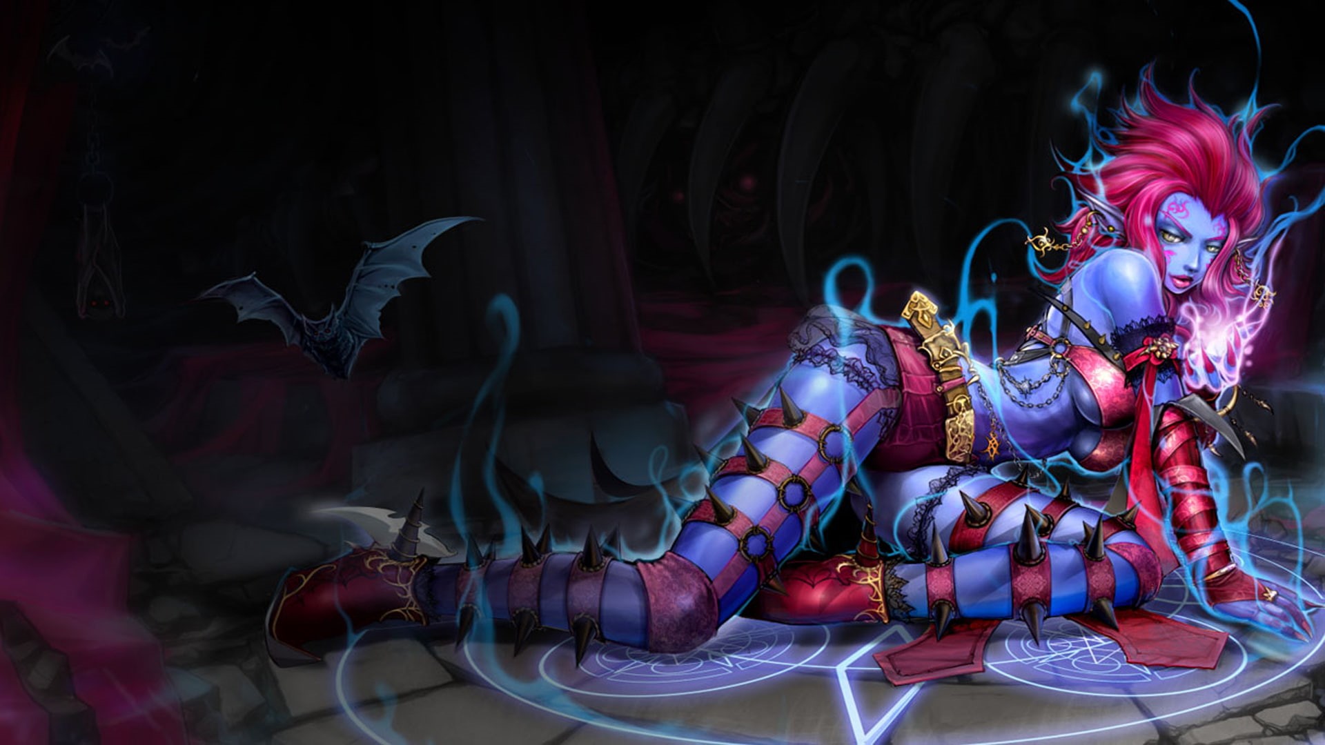 mage, hd, abilities, digital, agony, assassin, walk, s, widowmaker, skins, legends, embrace, 1080P, shadow, art, league, evelynn, ravage, HD Wallpaper
