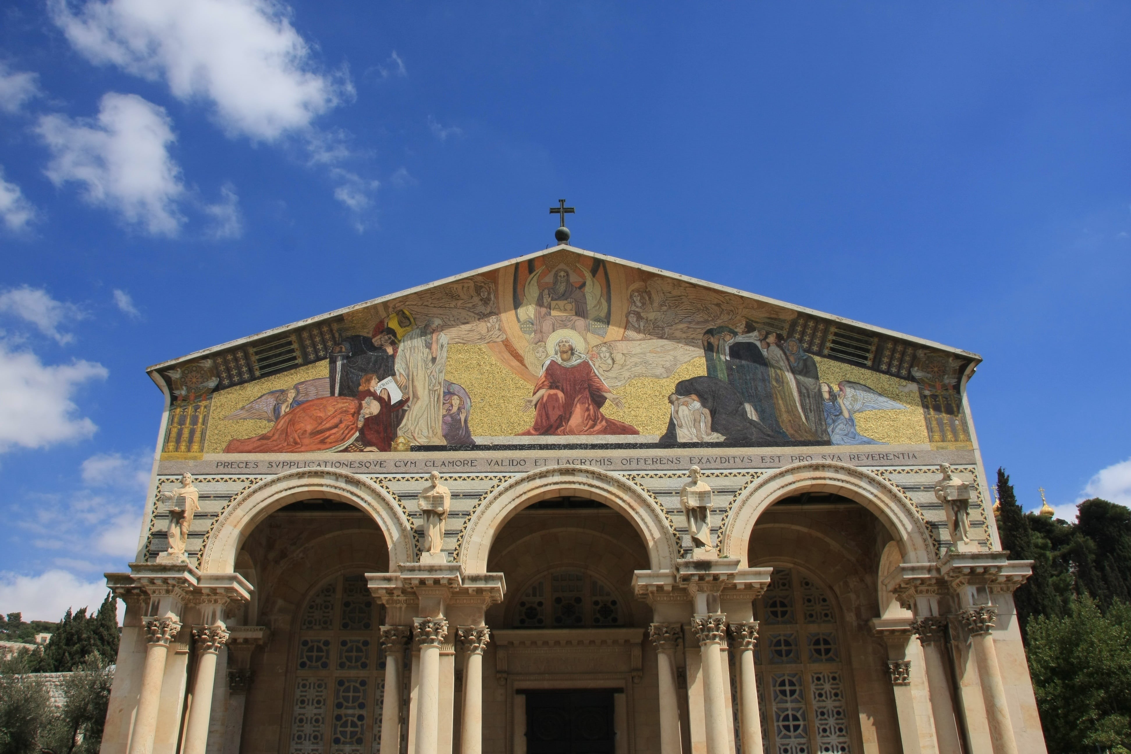 built structure, mane, israel, building exterior, representation, basilica, mural, agony, all, the, religion, 4K, gethse, outdoors, jerusalem, human representation, HD Wallpaper