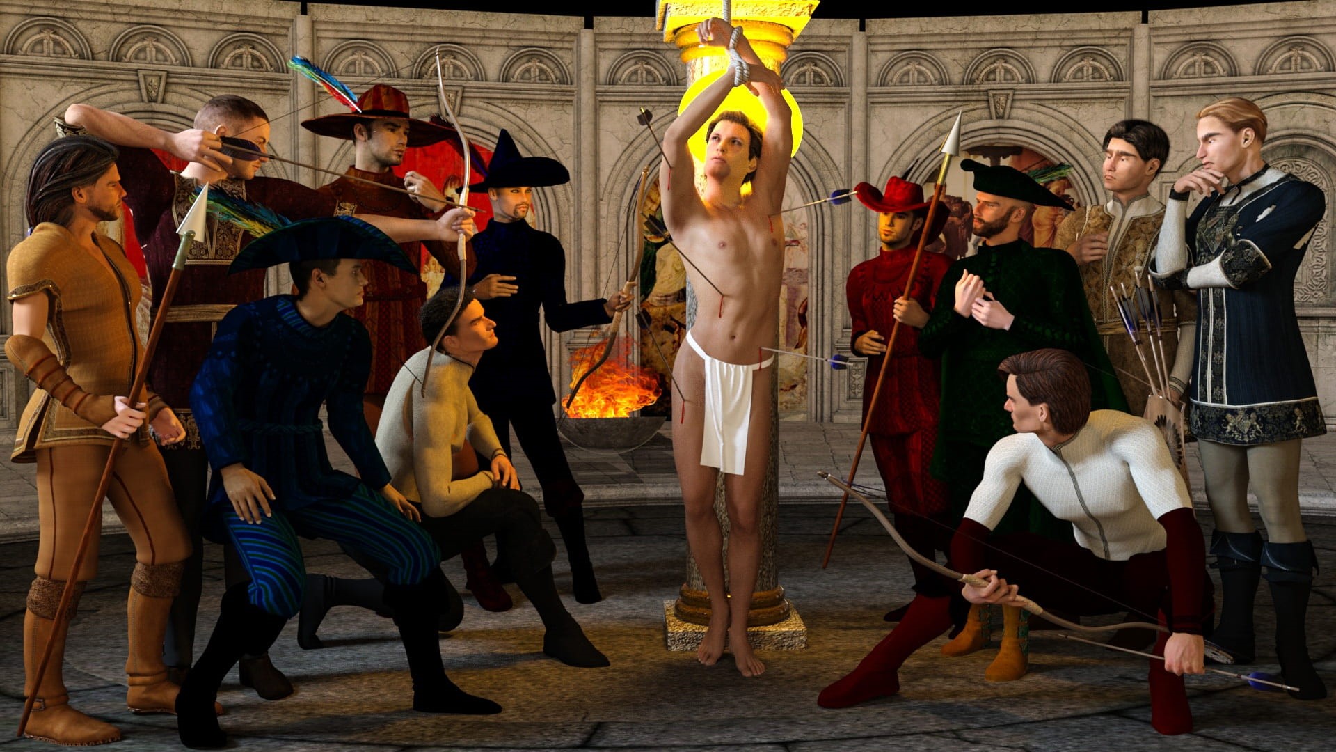 young adult, performance, arts culture and entertainment, group of people, full length, martyrdom, dancing, badness, arrows, large group of people, santo, HD Wallpaper