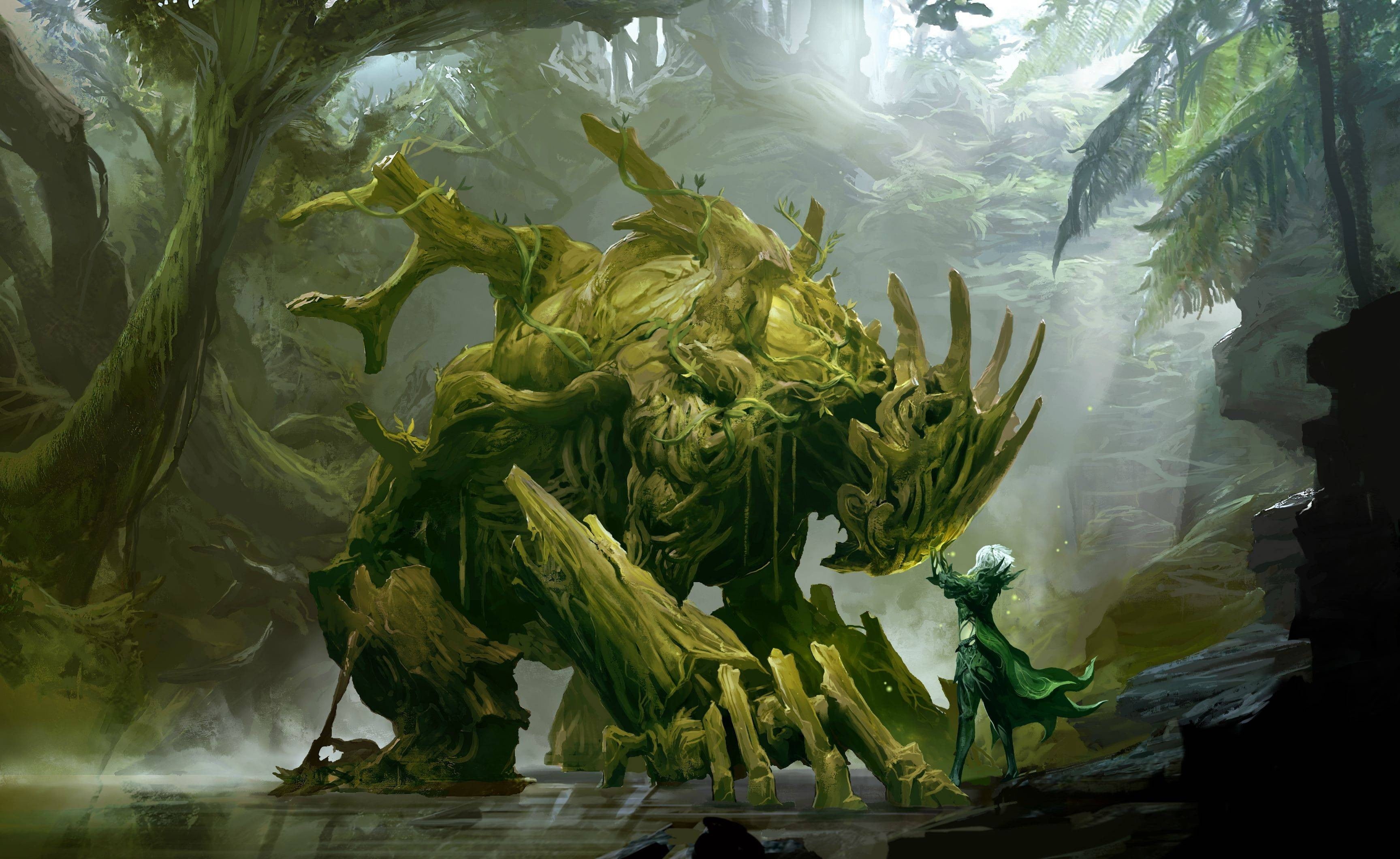 plant part, indoors, creativity, no people, leaf, Guild Wars 2, water, monster, Caithe, plant, freshness, day, video games, close-up, vegetable, healthy eating, HD Wallpaper