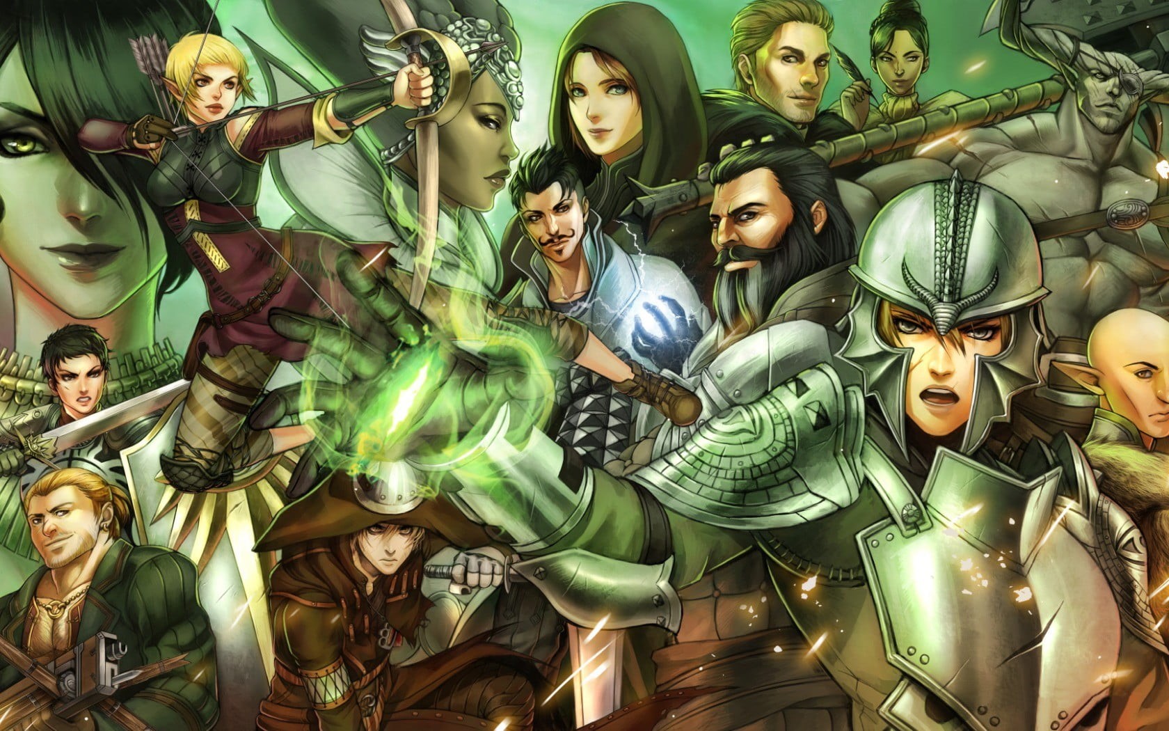 fantasy art, night, teenager, sword, dancing, artwork, leisure activity, togetherness, young adult, adult, indoors, human representation, crowd, males, HD Wallpaper