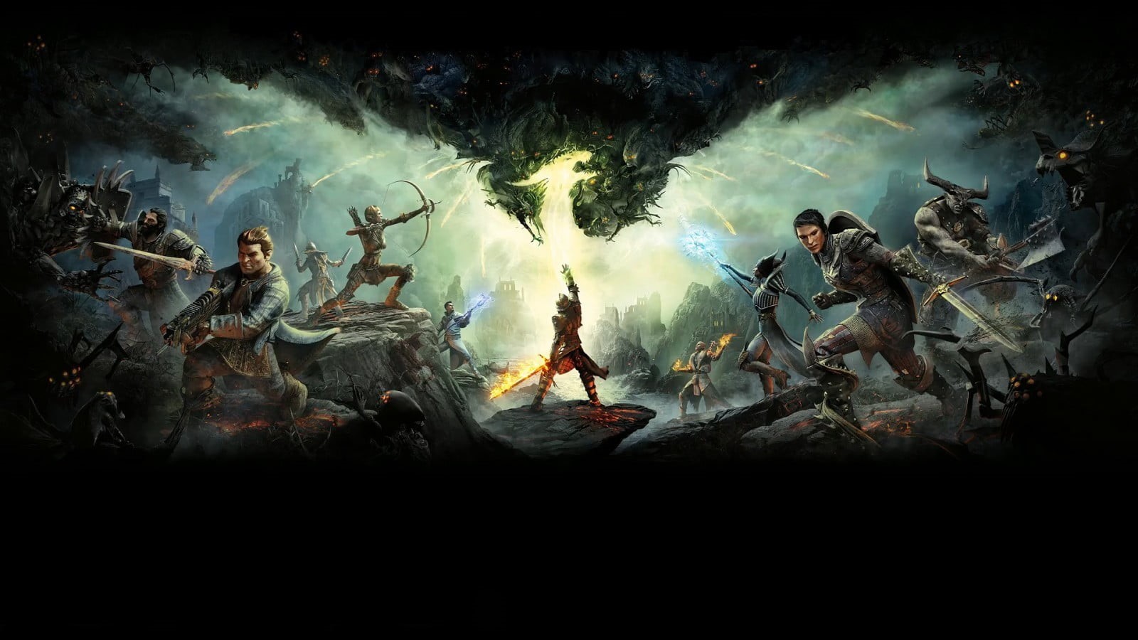 man, video games, Dragon Age: Inquisition, stage, pop music, Dragon Age, 720P, real people, men, music, crowd, adult, performance, night, large group of people, HD Wallpaper