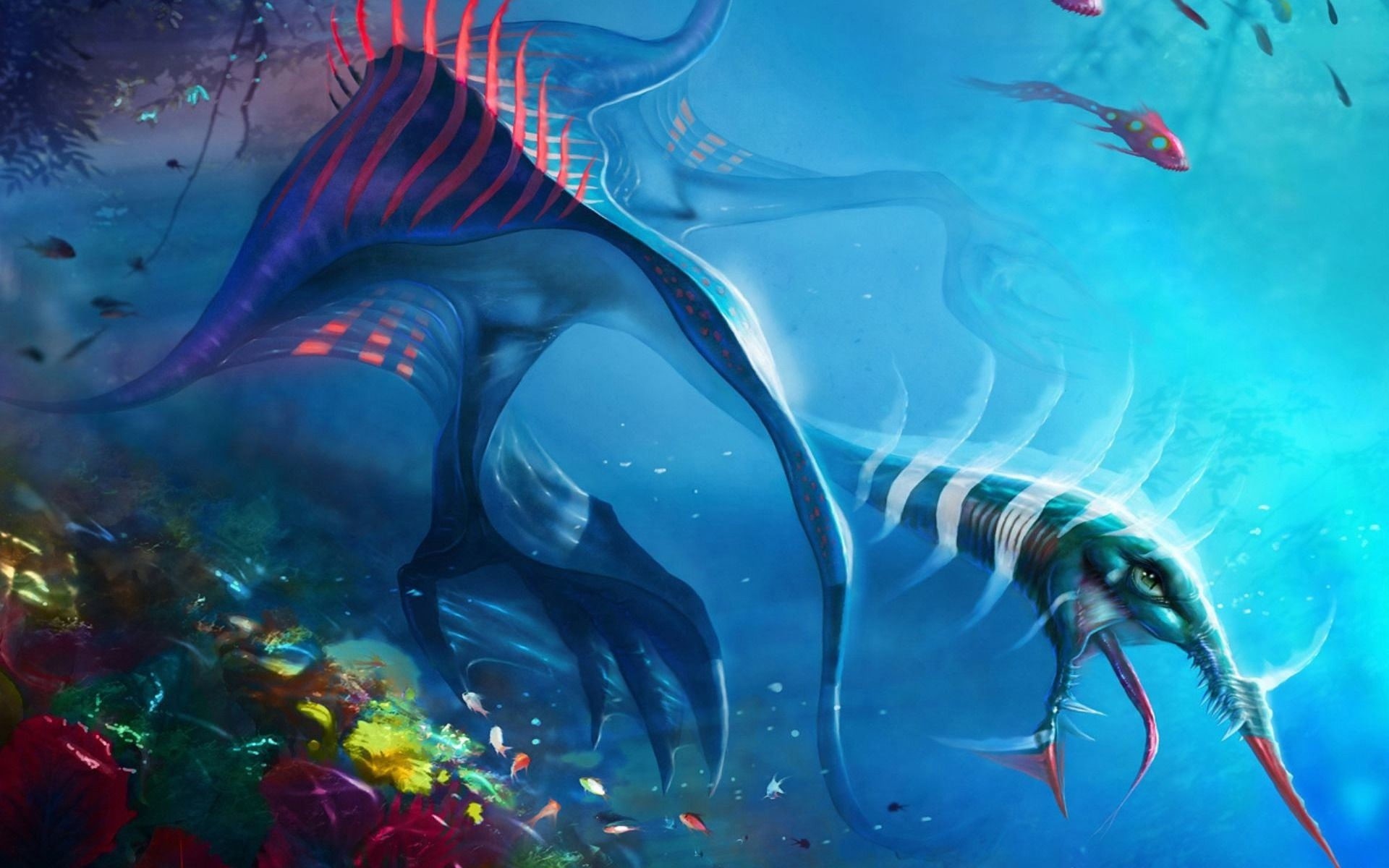 animals in the wild, animal themes, no people, animal wildlife, group of animals, swimming, 1080P, underwater, school of fish, animals in captivity, water, HD Wallpaper