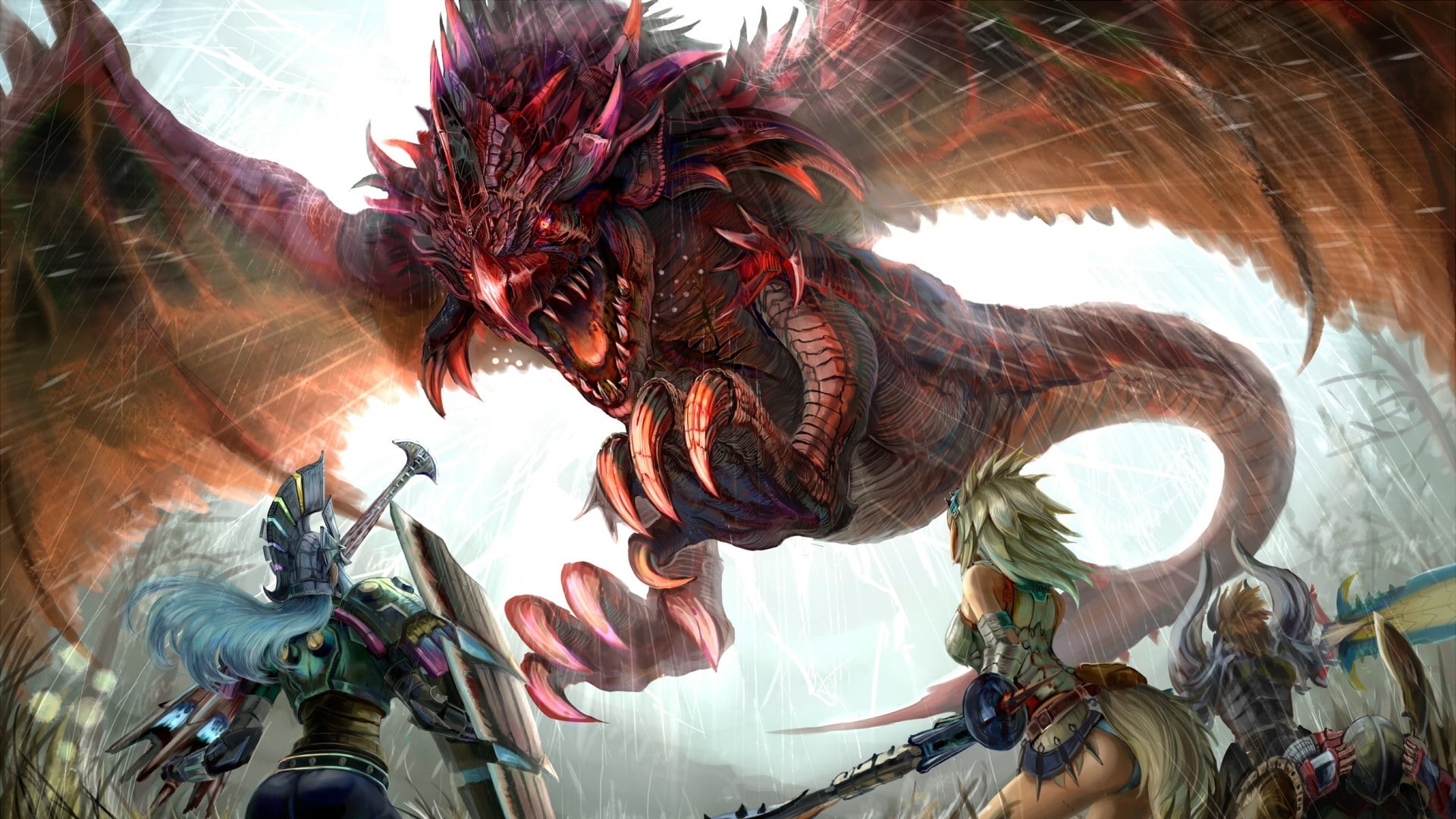 video games, hd, monster, hunter, 1080P, dragon, HD Wallpaper
