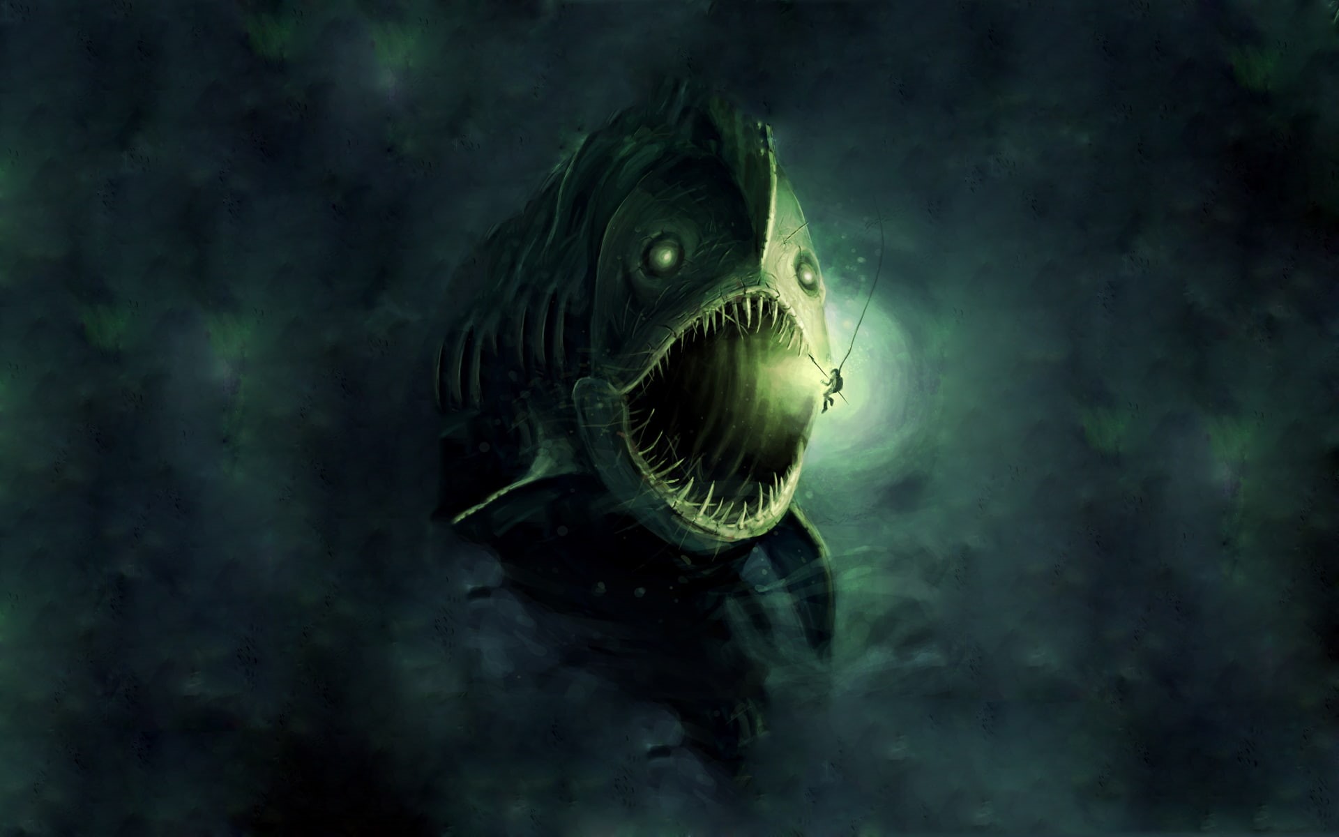 1080P, anglerfish, HD Wallpaper