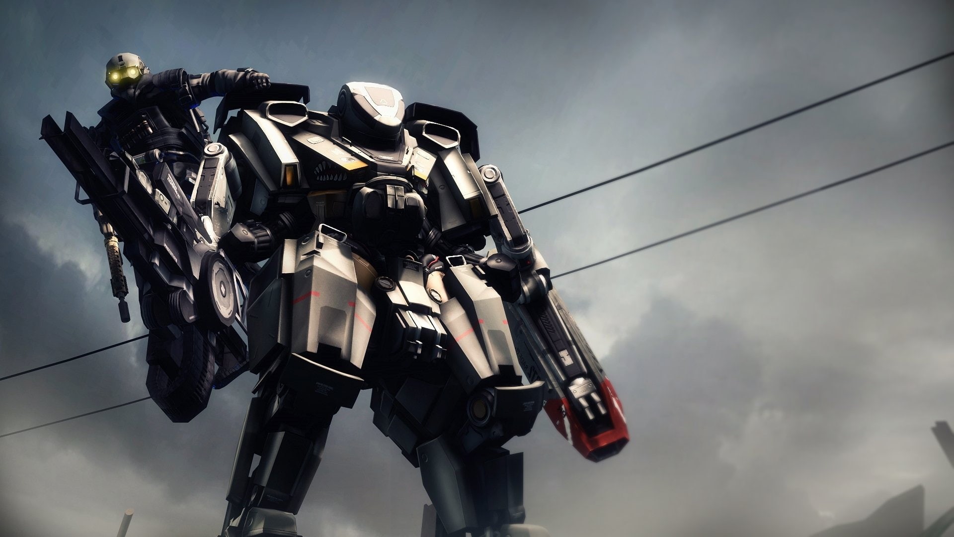 camera - photographic equipment, power line, 1bret, machinery, sci, transportation, mode of transportation, Futuristic, sky, 1080P, nature, Fps, Fighting, HD Wallpaper
