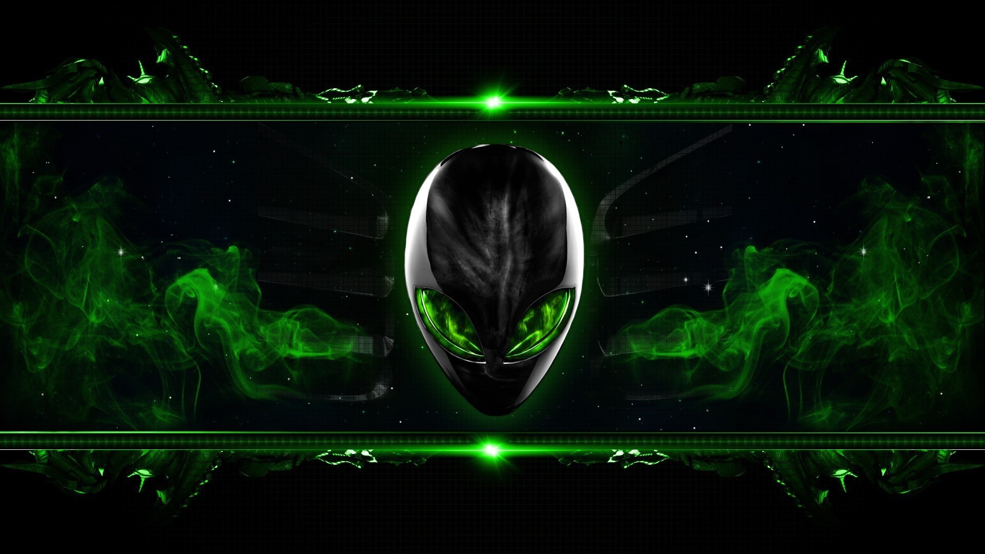 PC gaming, Alienware, green, 1080P, computer, HD Wallpaper