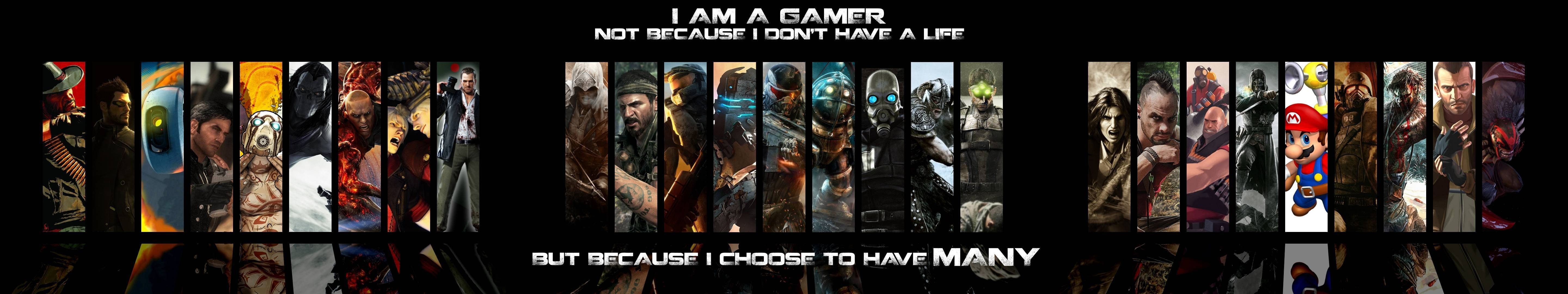 Fallout: New Vegas, Super Mario, Deus Ex: Human Revolution, Portal, 5K, video games, assassins creed, Crysis, Team Fortress 2, Master Chief, Half Life 2, HD Wallpaper