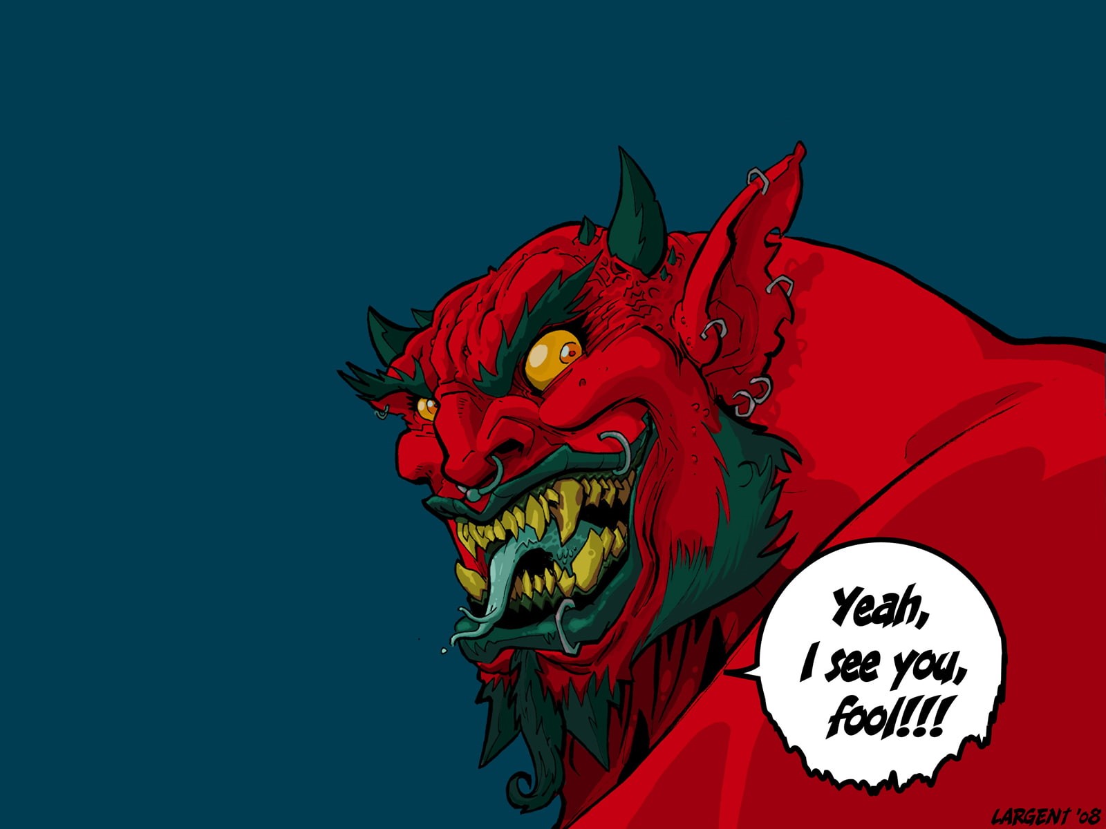 720P, demon, devil, hd, fool, cartoon/comic, HD Wallpaper