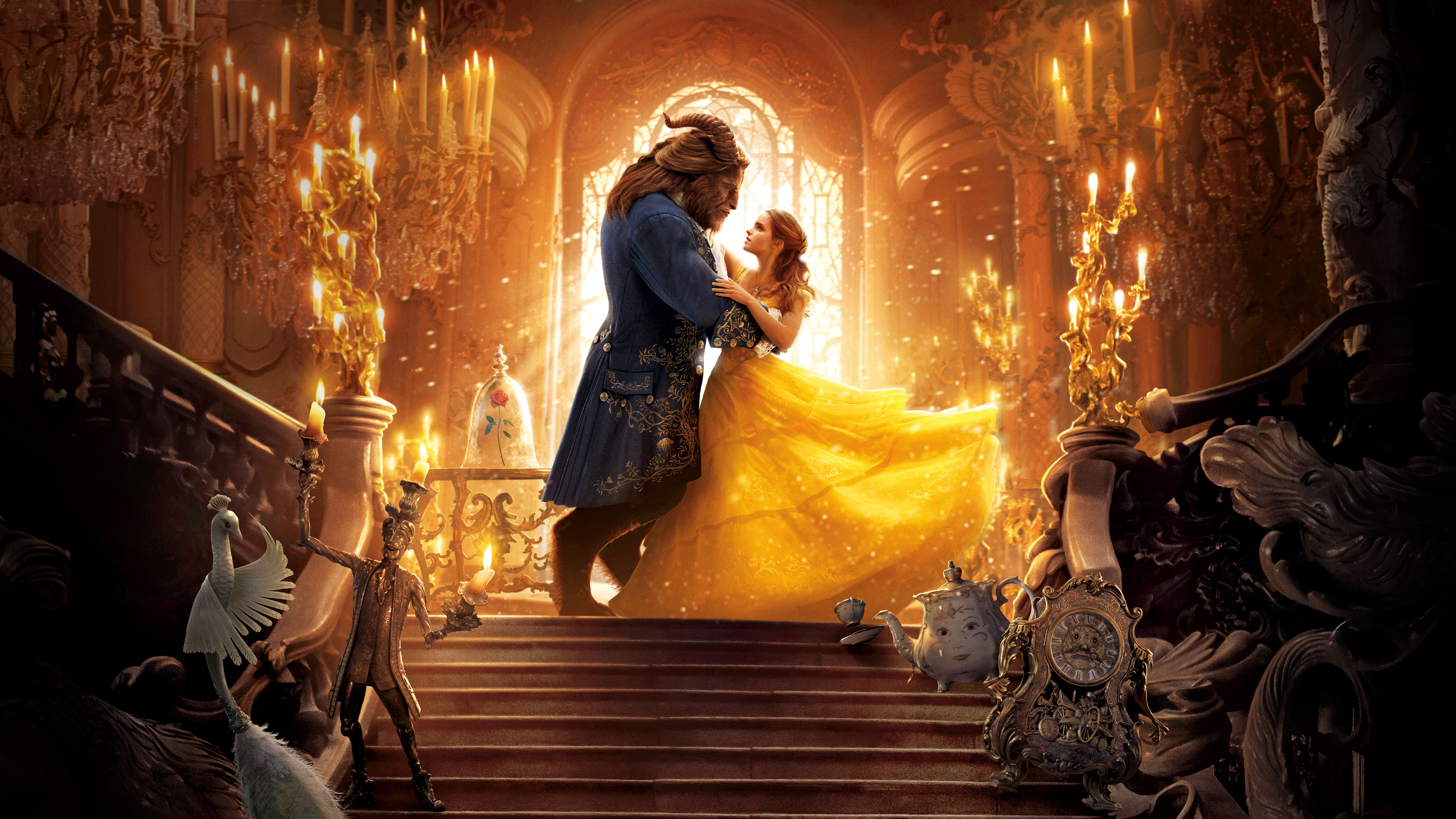 4K, 8K, 8K, Beauty and the Beast, 2017, HD Wallpaper