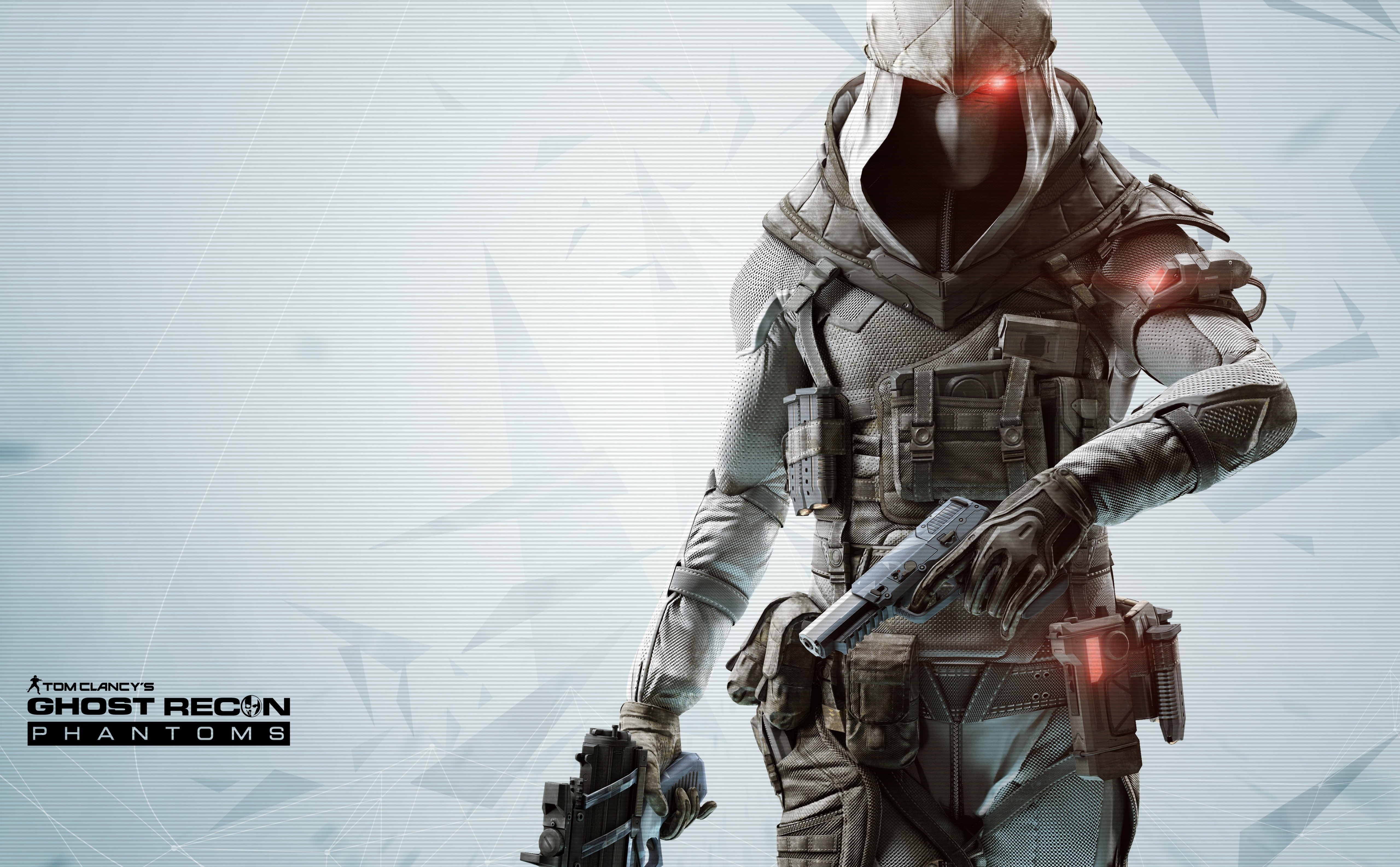 digital, obscured face, weapon, outdoors, recon, architecture, day, clothing, clancy, uniform, 5K, three quarter length, security, building exterior, HD Wallpaper
