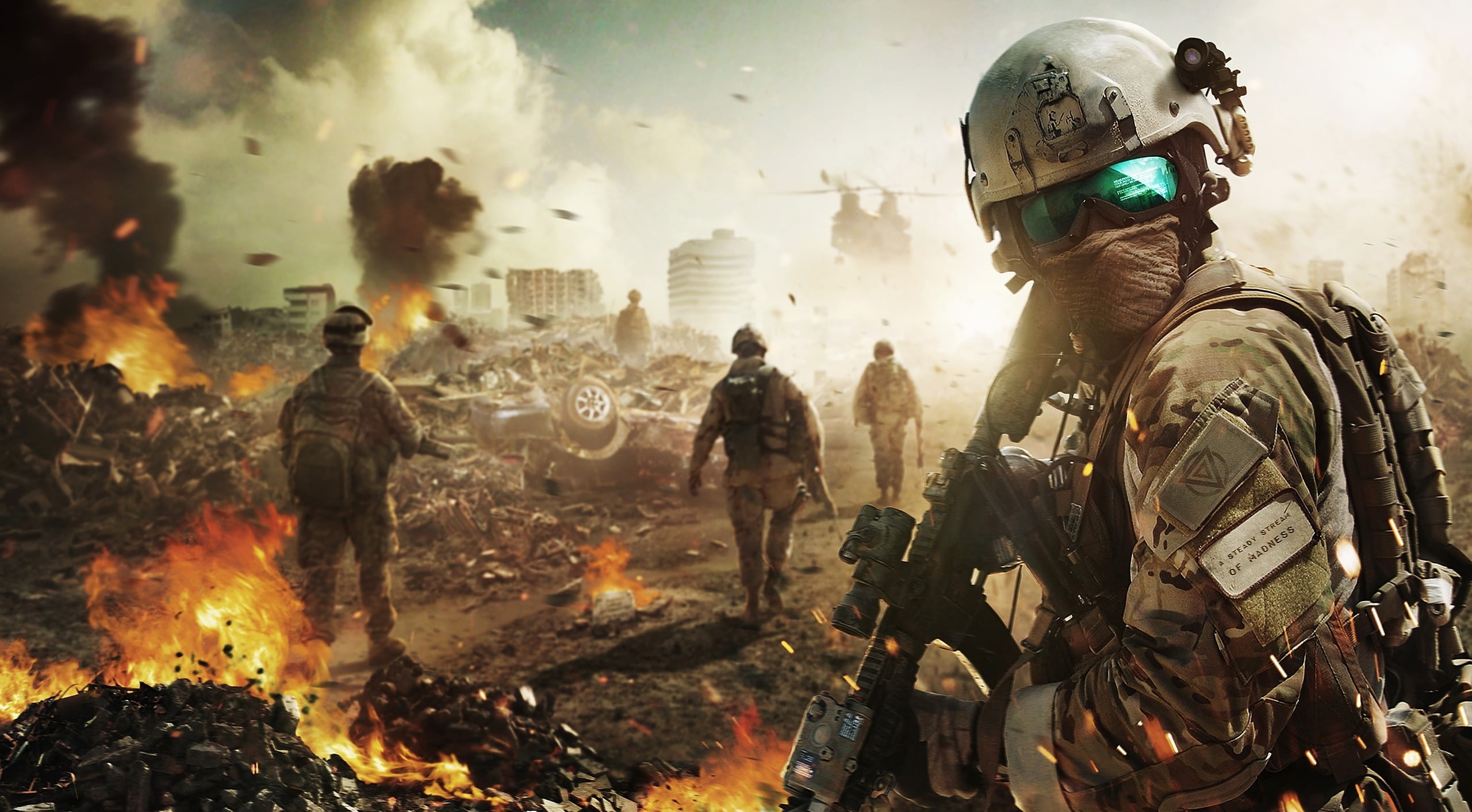 extraction, armed forces, built structure, building, Ghost Recon, Games, soldier, people, grounds, helmet, building exterior, army soldier, nature, men, HD Wallpaper