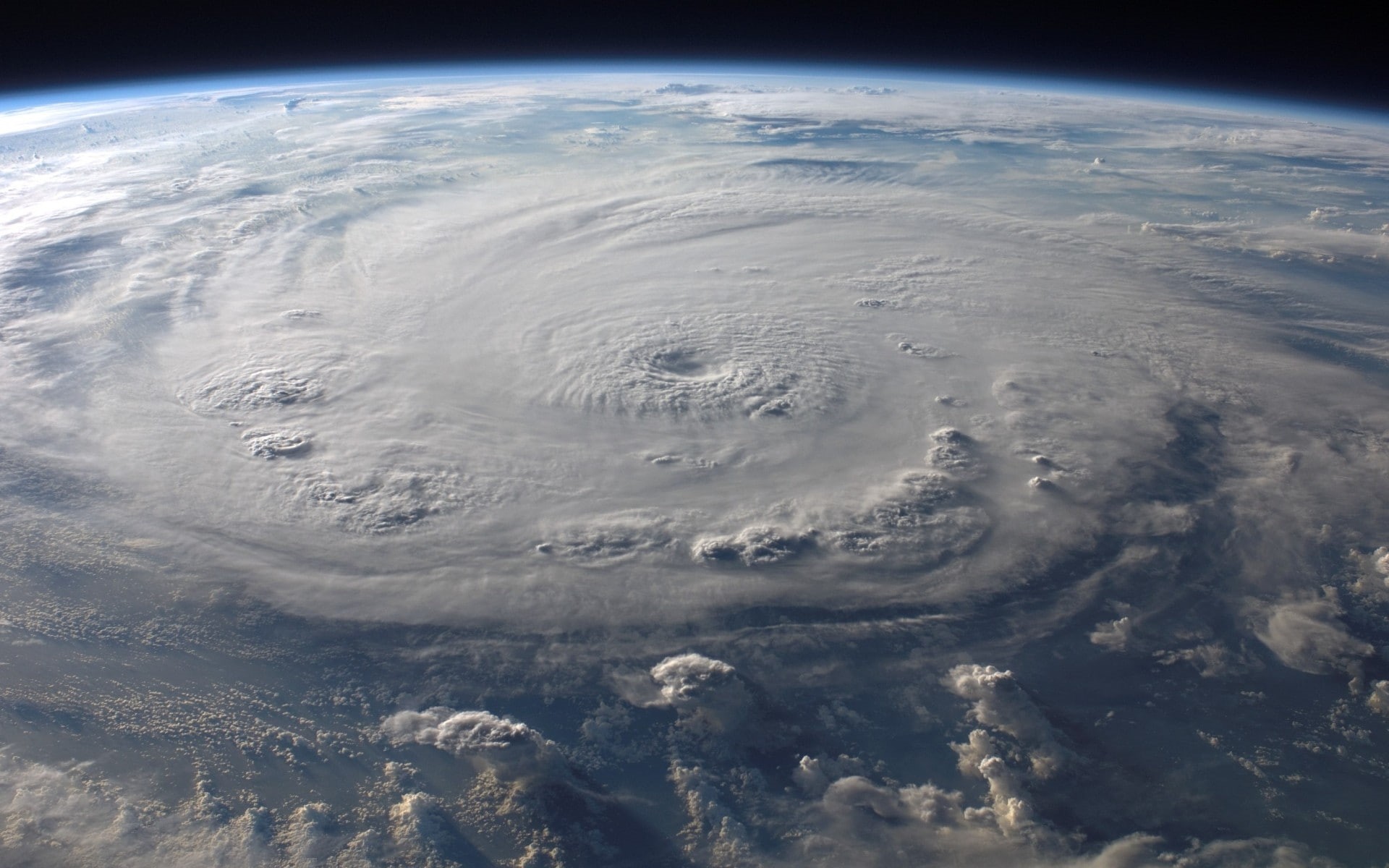water, climate, aerial view, hurricane - storm, no people, Earth, meteorology, accidents and disasters, sky, swirl, day, topography, space, environment, HD Wallpaper