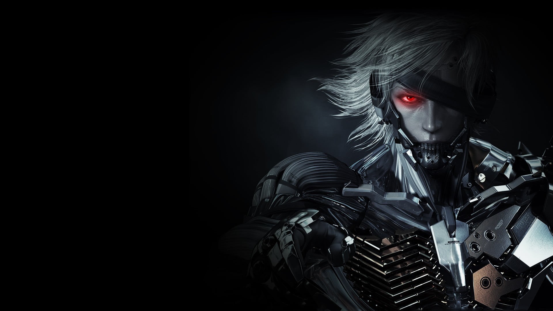 waist up, portrait, weapon, front view, adult, Metal Gear Rising: Revengeance, character, man, occupation, one person, clothing, communication, HD Wallpaper