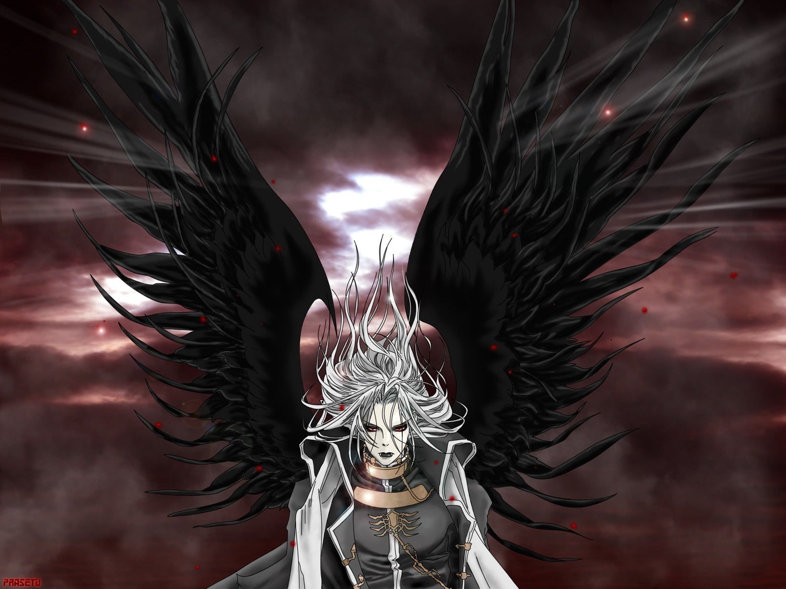 clear, glass, headshot, cut, representation, demon - fictional character, sky, outdoors, art and craft, lid, plant, cloud - sky, 720P, Trinity Blood, portrait, HD Wallpaper