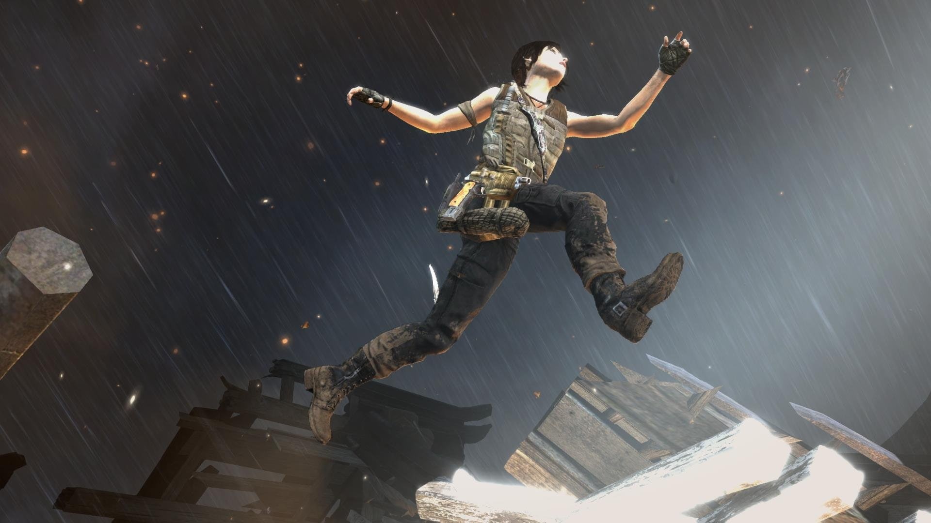 1080P, lara, croft, tombraider, jump, HD Wallpaper