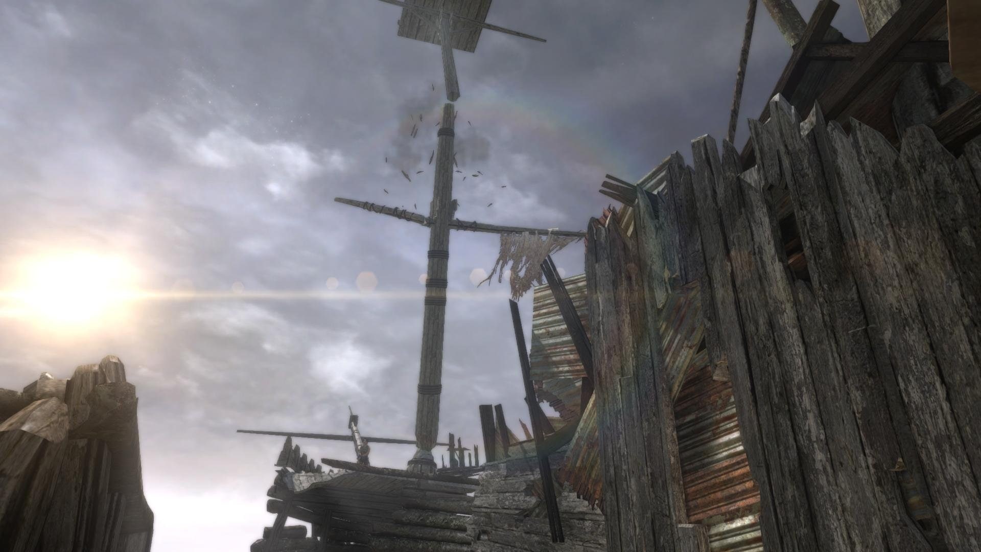 croft, 1080P, tombraider, lara, mast, sky, HD Wallpaper